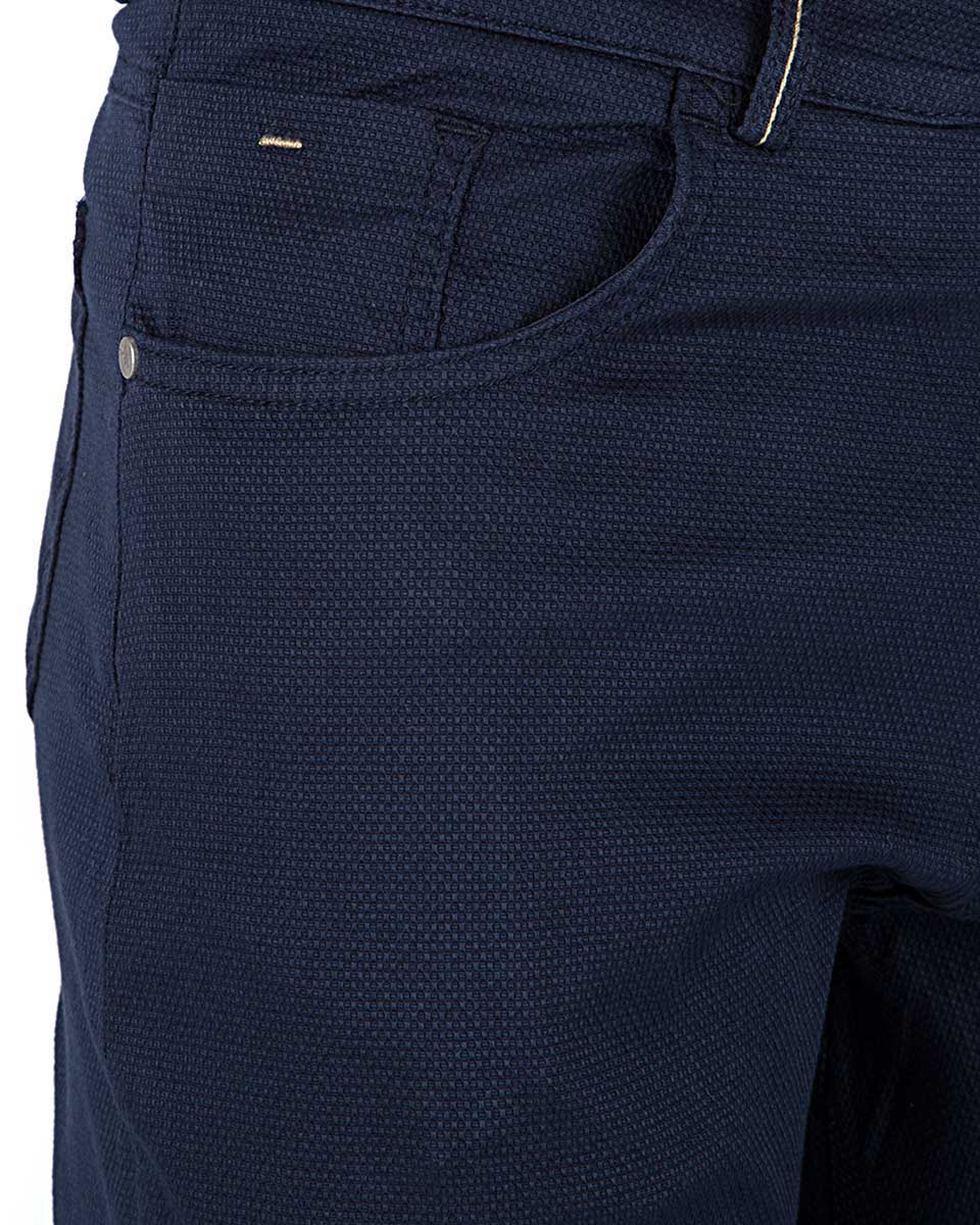Ds Damat P 11+pilesiz Klasik Kumaş Pantolon+çift Fileto Düğmeli Slim Fit Lacivert Armürlü Chino Pantolon. 4