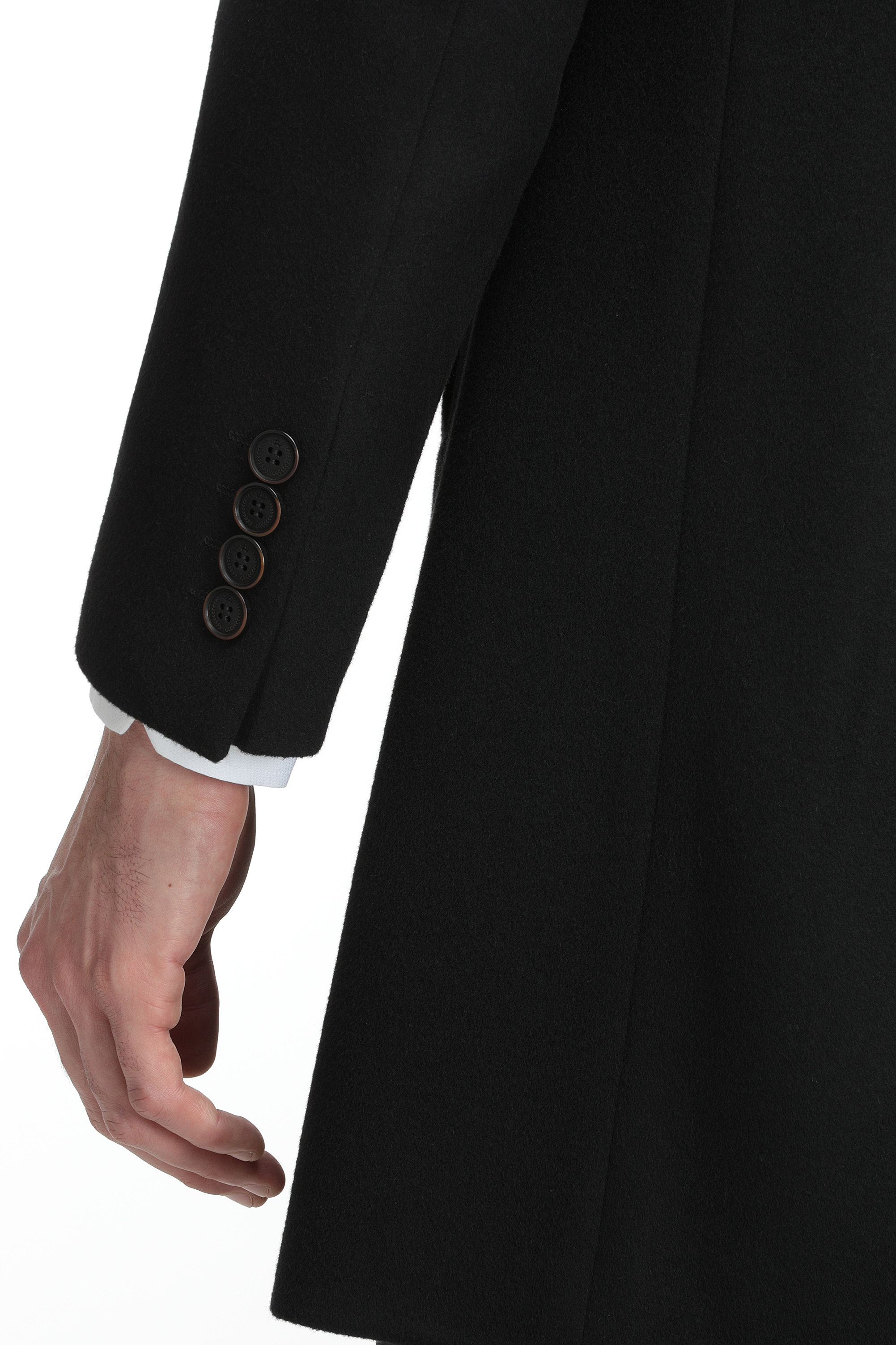 Ds Damat Slim Fit Siyah Düz Palto. 2