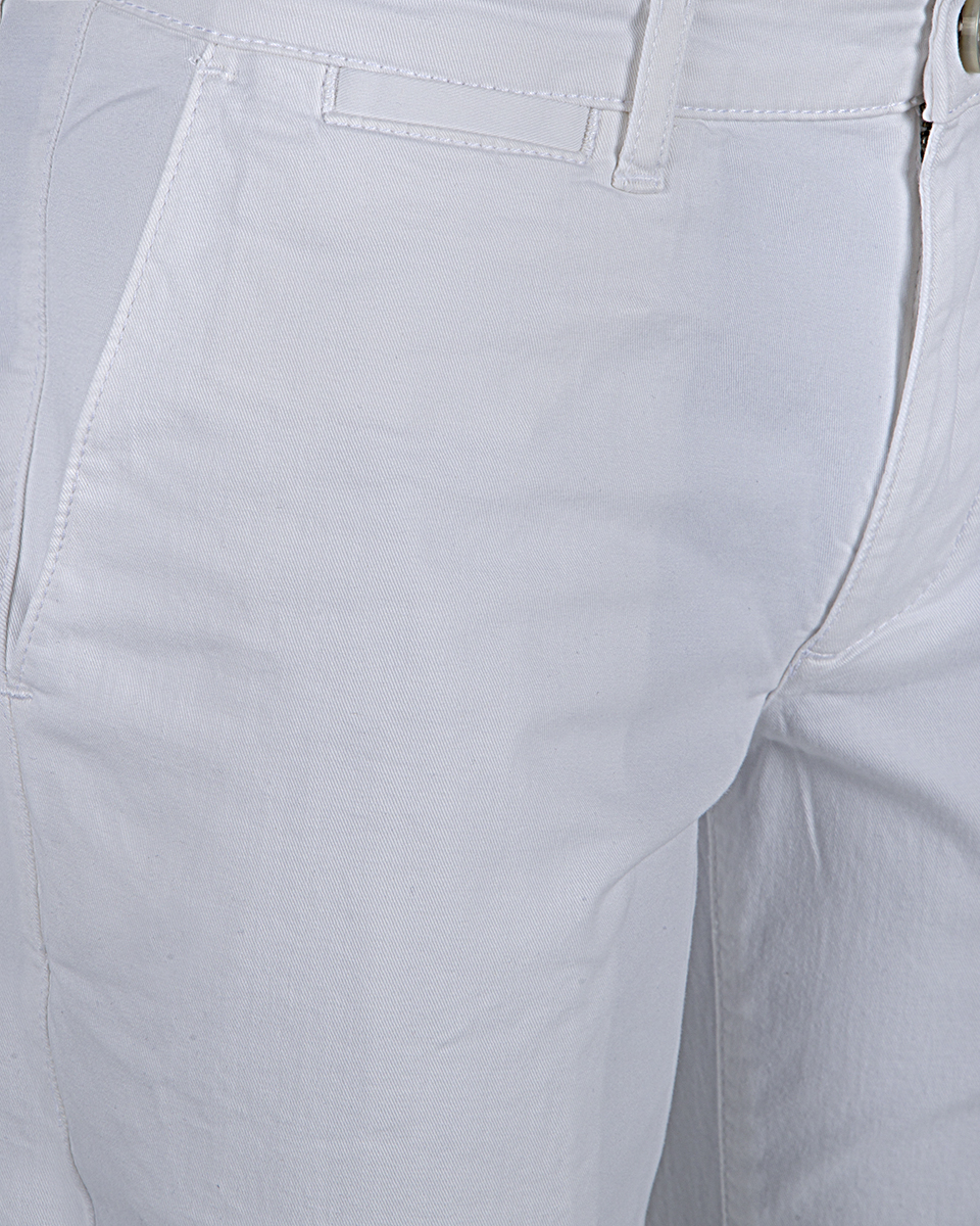 Ds Damat Slim Fit Beyaz Düz Chino Pantolon. 4