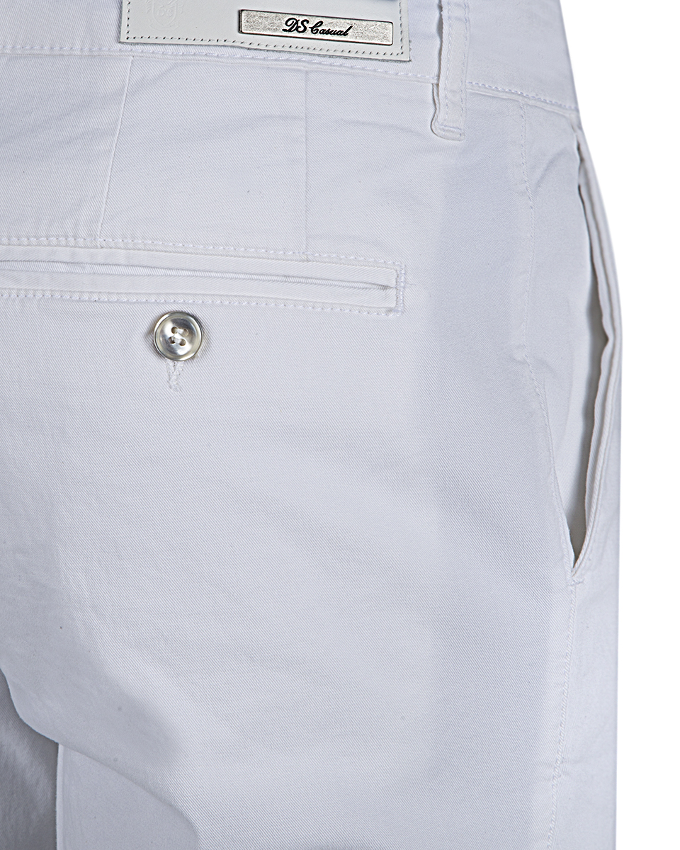 Ds Damat Slim Fit Beyaz Düz Chino Pantolon. 1