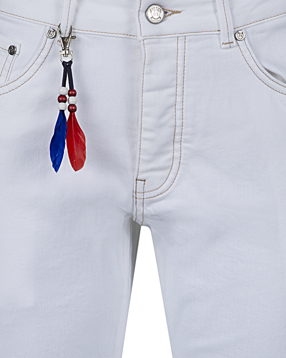 Ds Damat Slim Fit Beyaz Denim Pantolon. 1