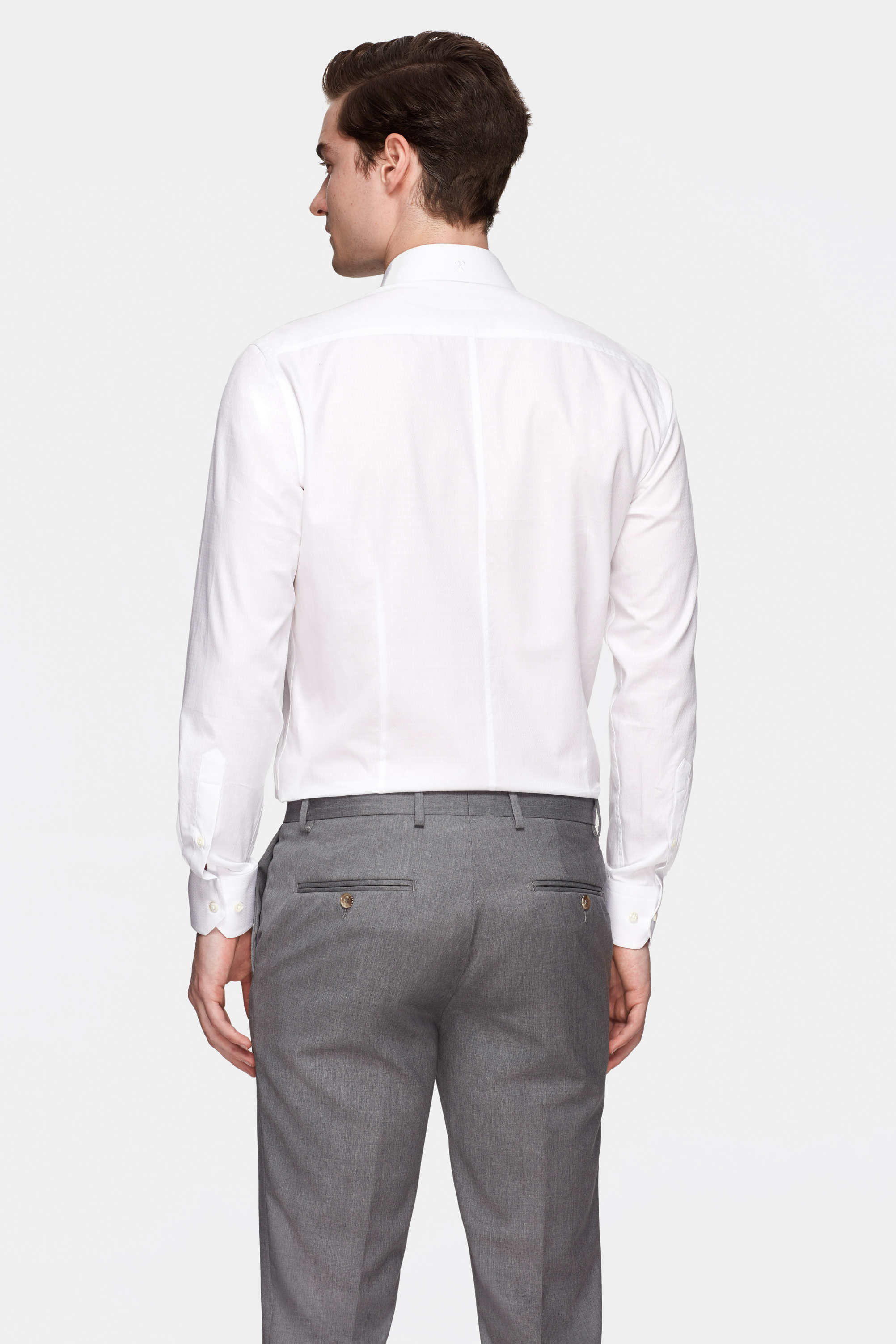 Damat Tween Damat Slim Fit Beyaz Desenli %100 Pamuk Gömlek. 3
