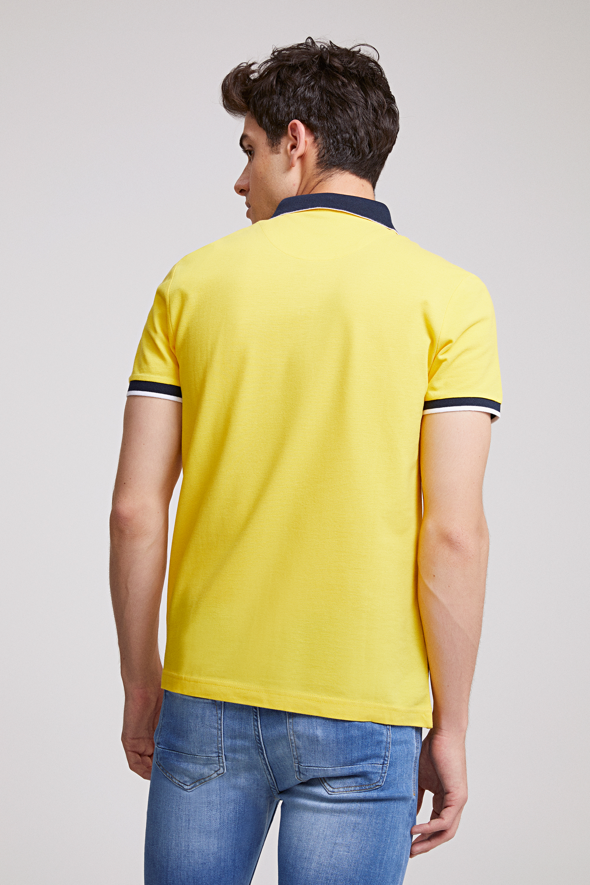 Ds Damat Slim Fit Sarı T-shirt. 4