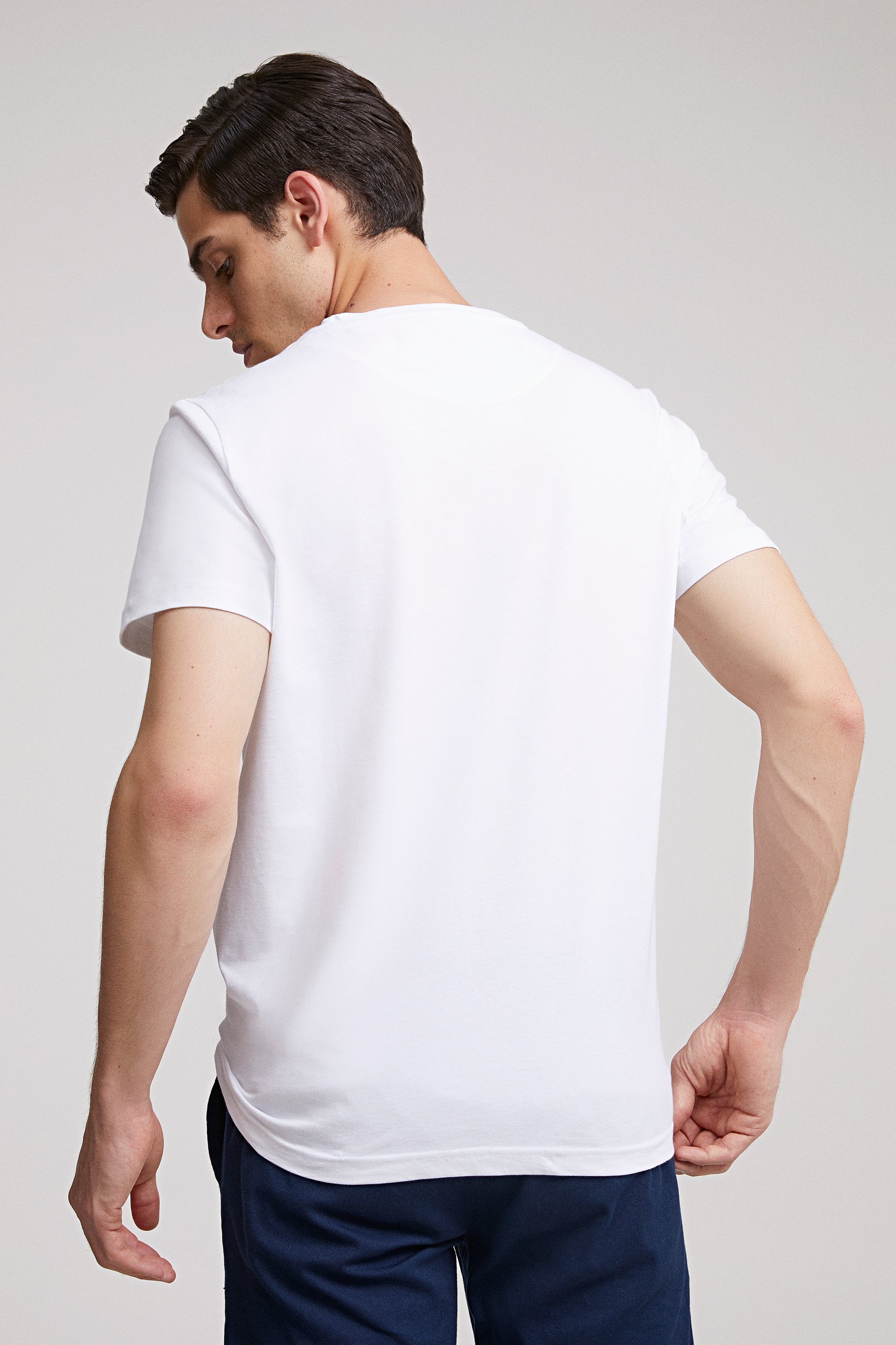 Ds Damat Regular Fit Beyaz Baskılı T-shirt. 3