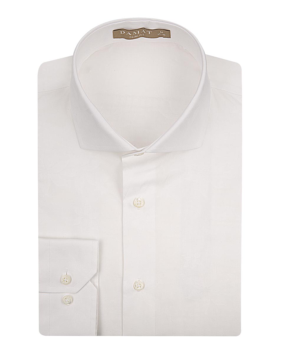 Damat Tween Damat Slim Fit Beyaz Desenli Easy Care Gömlek. 3