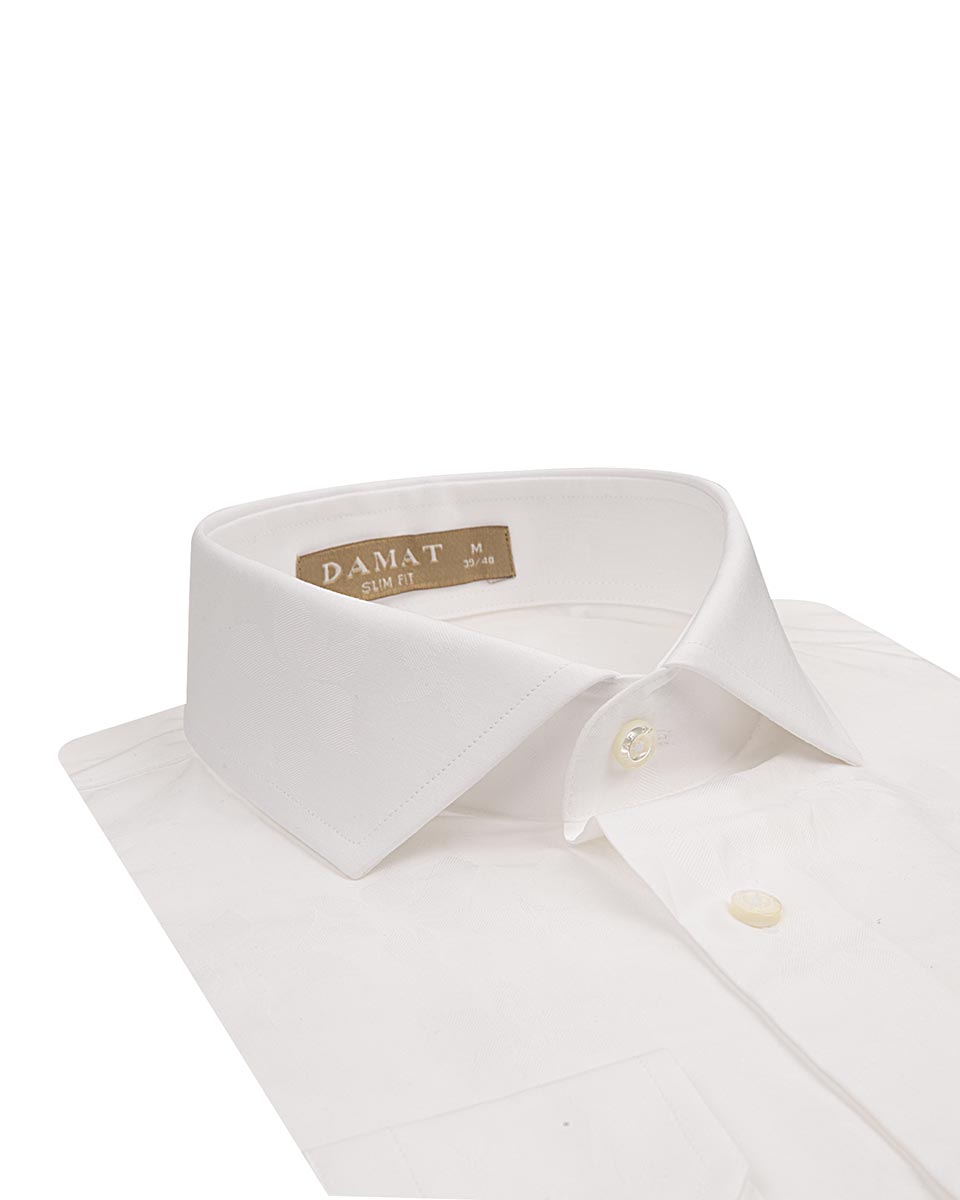 Damat Tween Damat Slim Fit Beyaz Desenli Easy Care Gömlek. 2