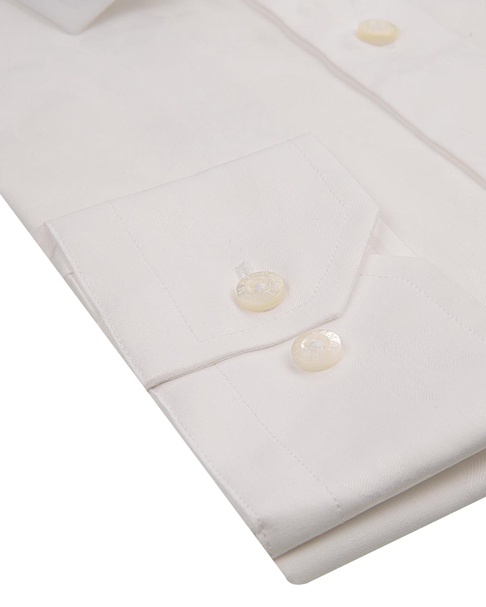 Damat Tween Damat Slim Fit Beyaz Desenli Easy Care Gömlek. 4