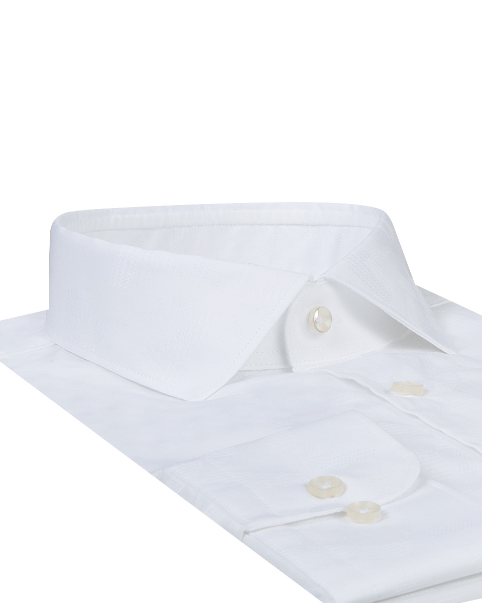 Damat Tween Tween Slim Fit Beyaz Desenli Gömlek. 1