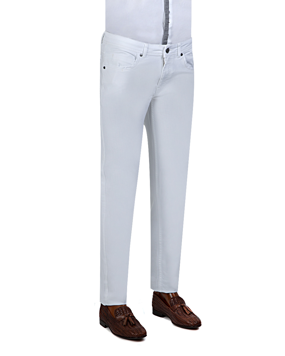 Damat Tween Tween Super Slim Fit Beyaz Denim Pantolon. 2