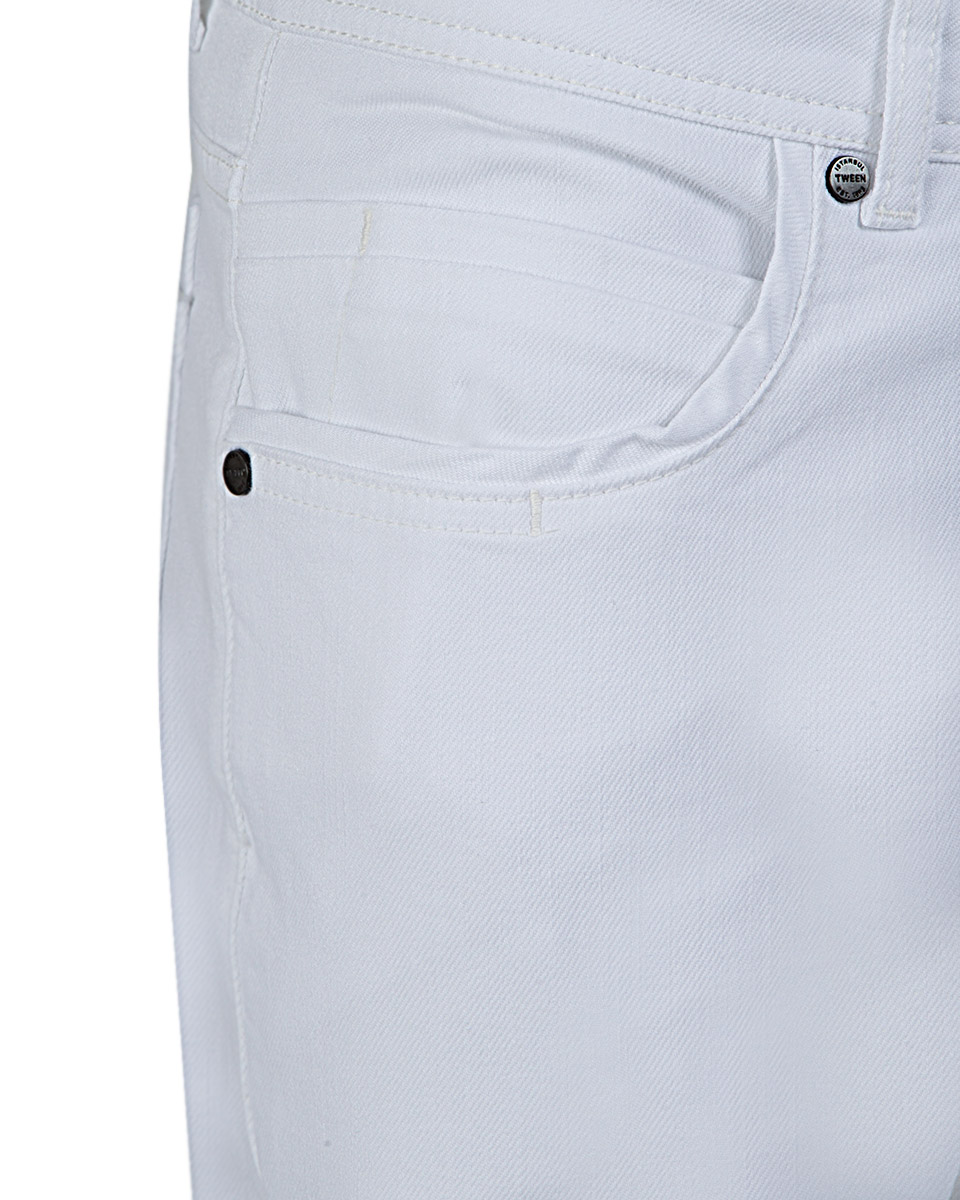 Damat Tween Tween Super Slim Fit Beyaz Denim Pantolon. 4