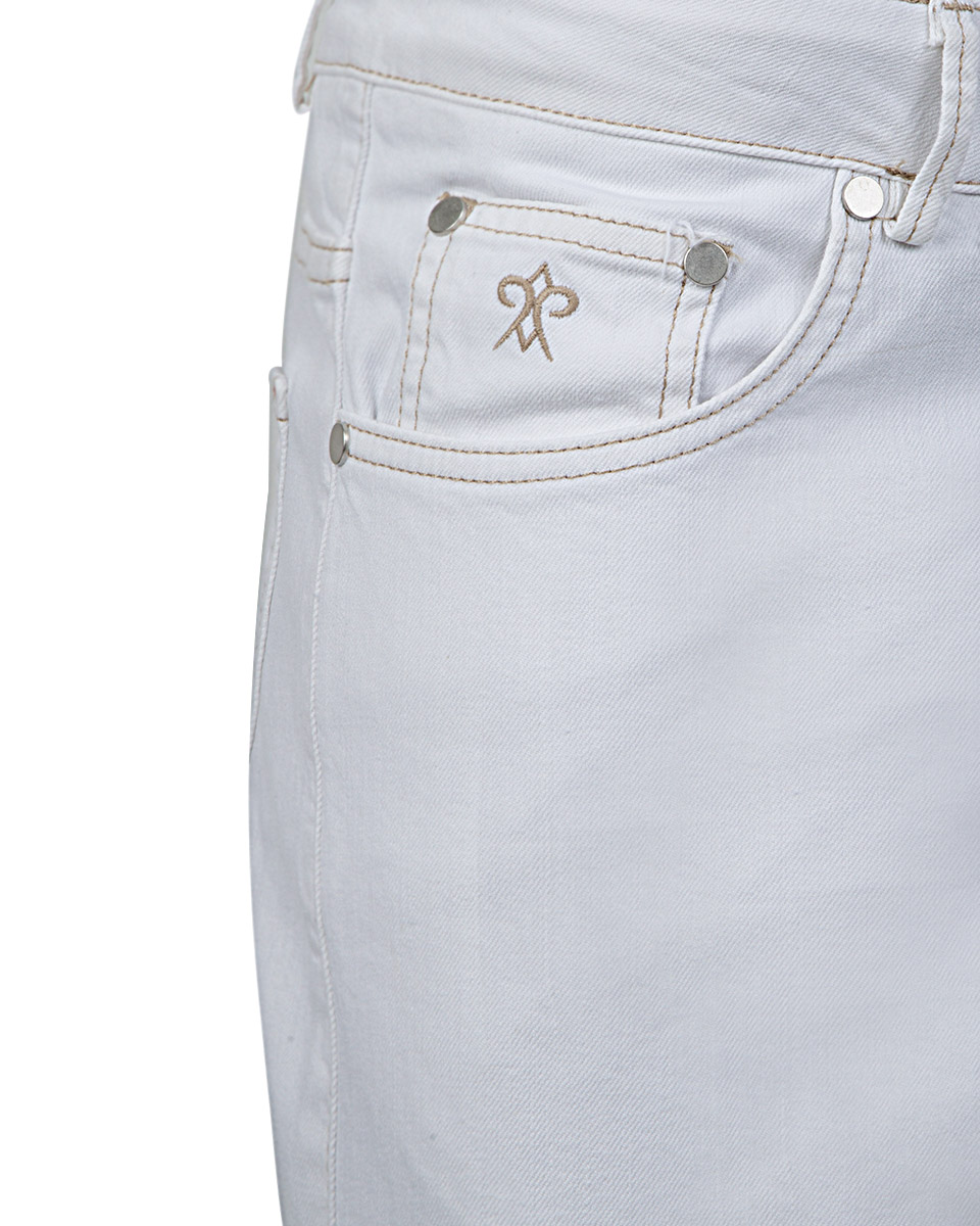 Damat Tween Damat Slim Fit Beyaz Denim Pantolon. 4