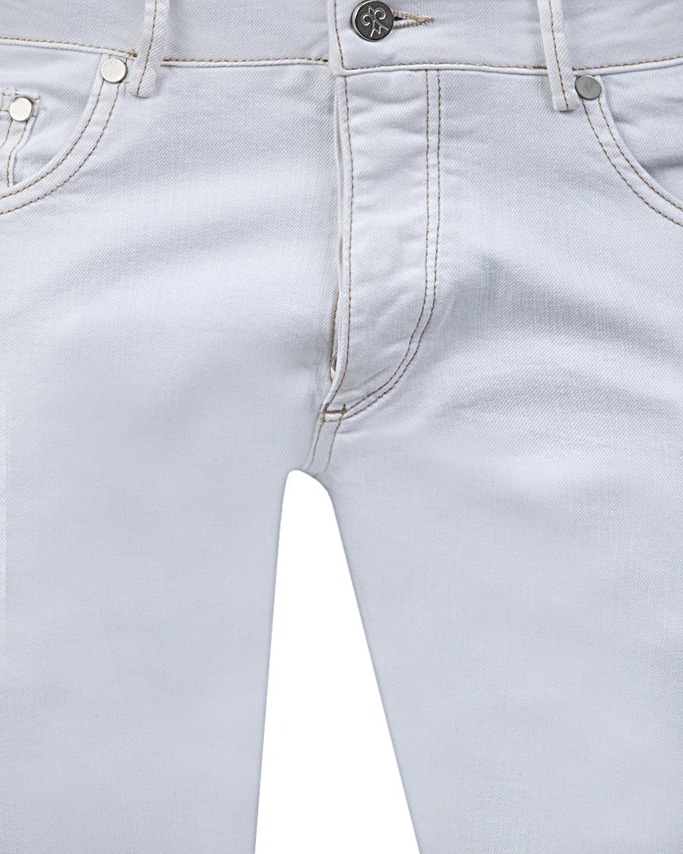 Damat Tween Damat Slim Fit Beyaz Denim Pantolon. 2