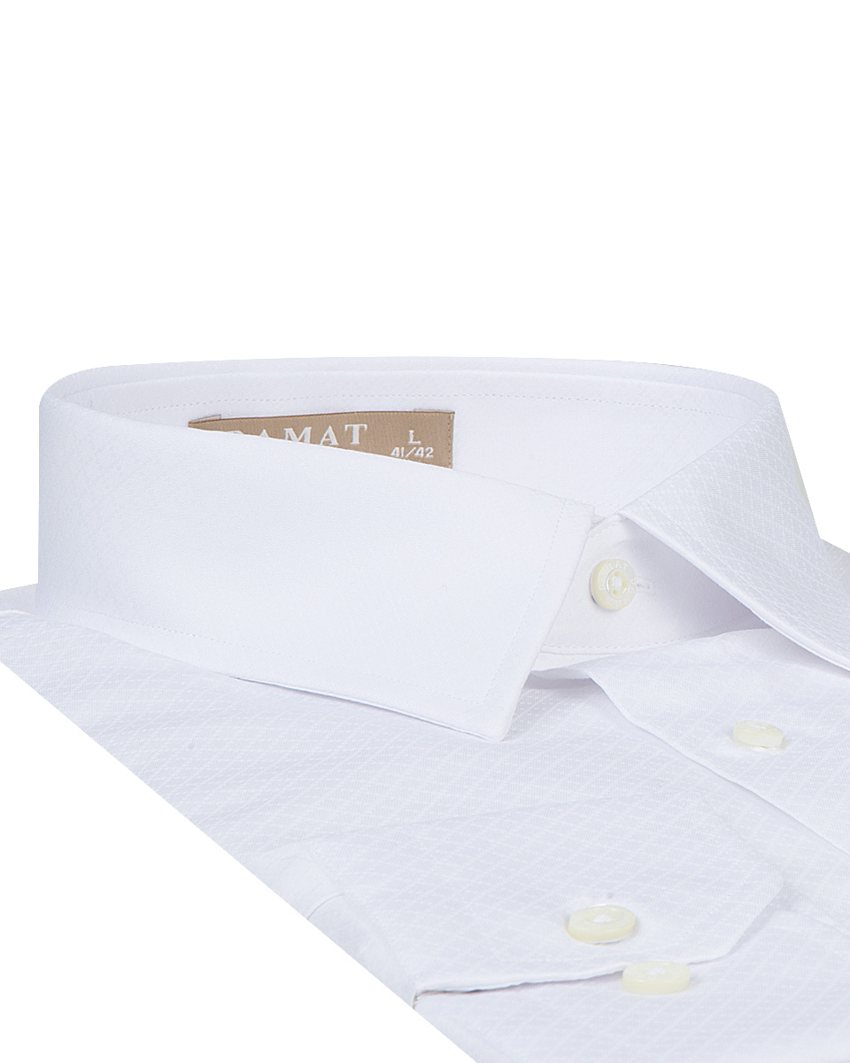 Damat Tween Damat Slim Fit Beyaz Desenli Easy Care Gömlek. 2