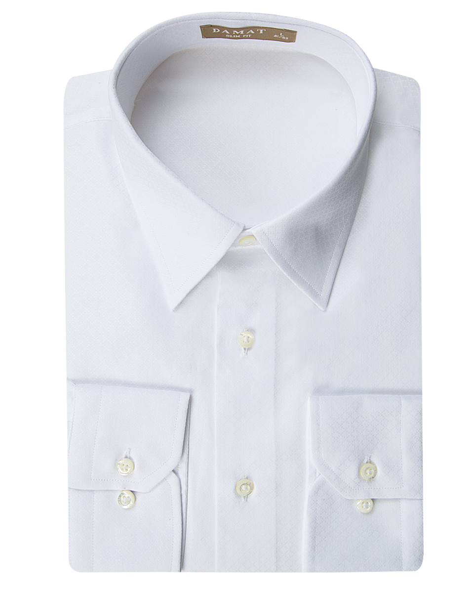 Damat Tween Damat Slim Fit Beyaz Desenli Easy Care Gömlek. 1