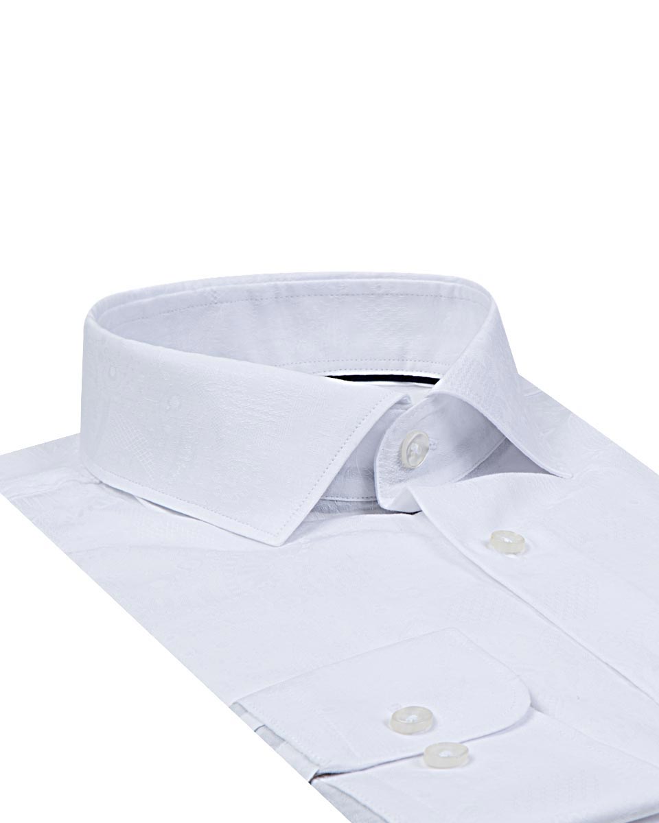 Damat Tween Tween Slim Fit Beyaz Desenli Gömlek. 3