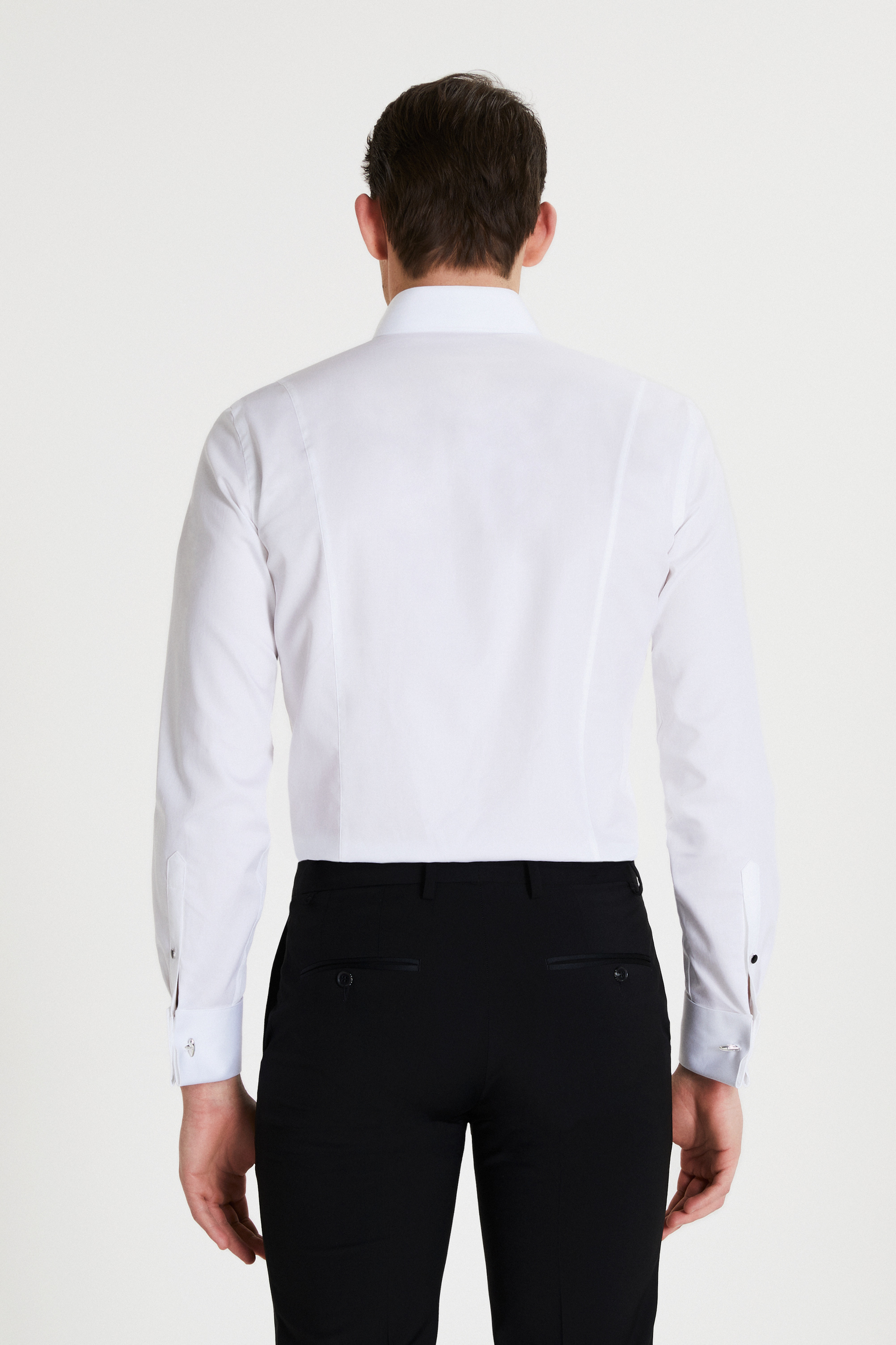 Damat Tween Damat Slim Fit Beyaz Düz Nano Care Smokin Gömlek. 4