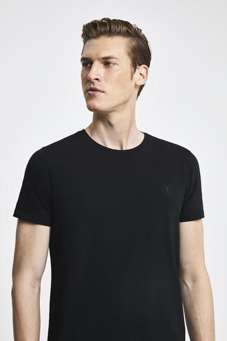 Tween Siyah Baskılı T-shirt - 8681649866459 | Damat Tween