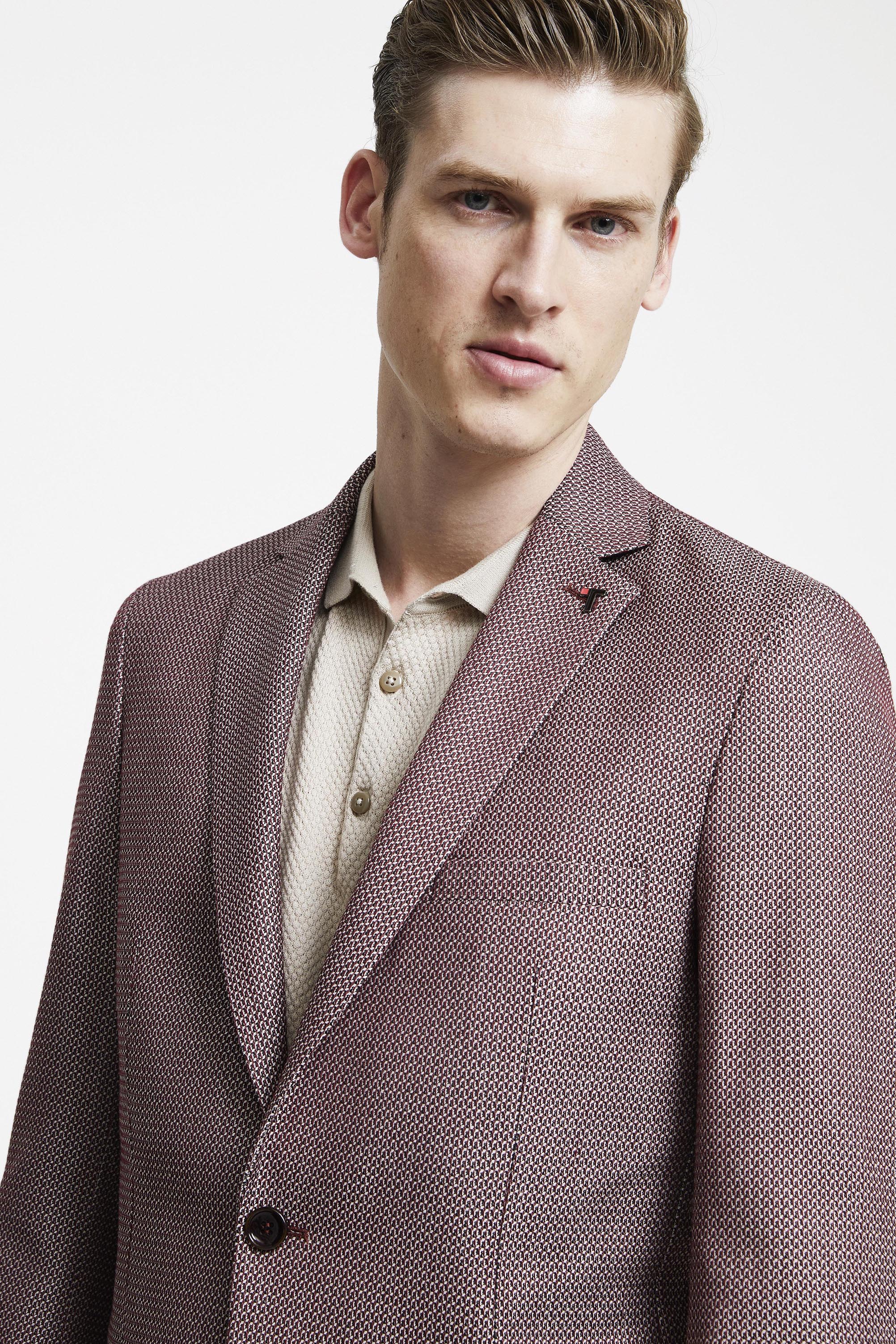 Damat Tween Tween Slim Fit Kırmızı Desenli Kumaş Ceket. 6 Damat Tween Tween Slim Fit Kırmızı Desenli Kumaş Ceket. 6