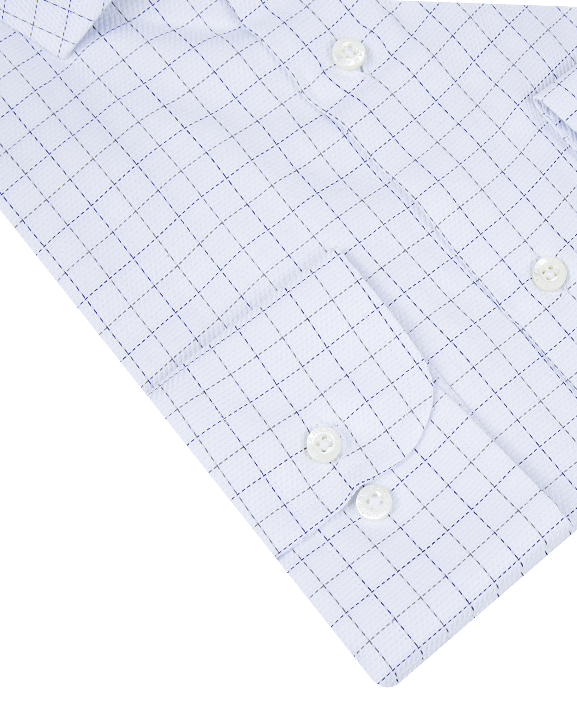 Damat Tween Damat Slim Fit Beyaz Kareli Easy Care Gömlek. 4
