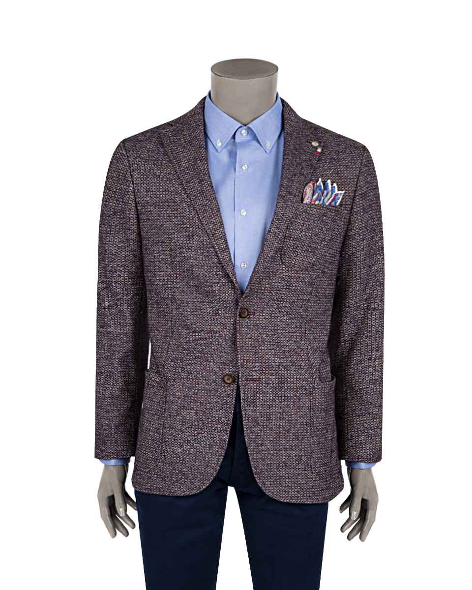 Damat Tween Damat Regular Fit Bordo Desenli Kumaş Ceket. 1