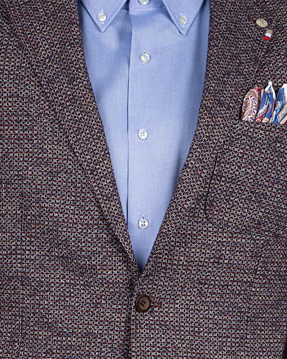 Damat Tween Damat Regular Fit Bordo Desenli Kumaş Ceket. 2