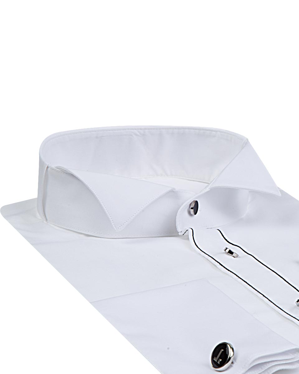Damat Tween Tween Slim Fit Beyaz Düz Easy Care Smokin Gömlek. 2