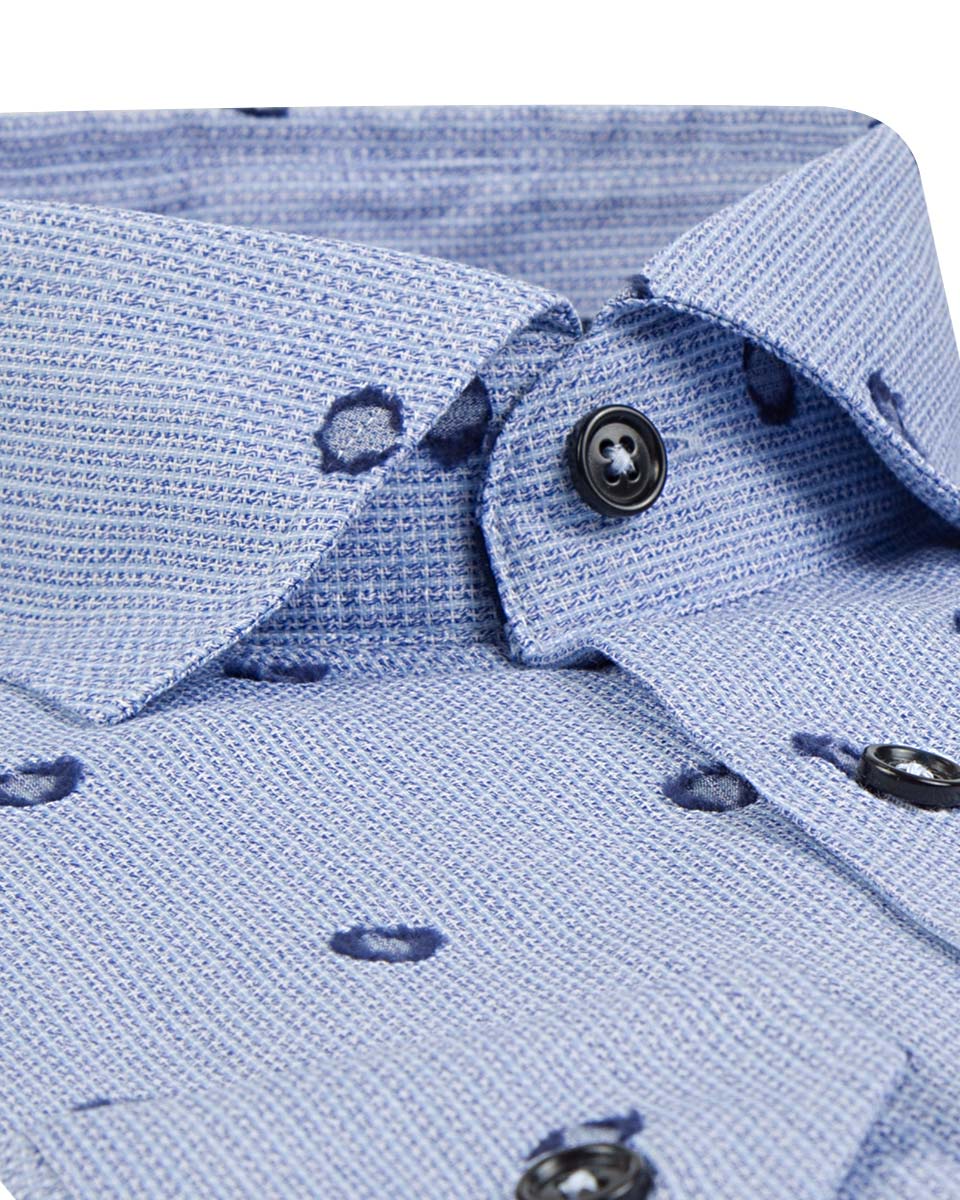 Damat Tween Damat Comfort Mavi Desenli Gömlek. 3