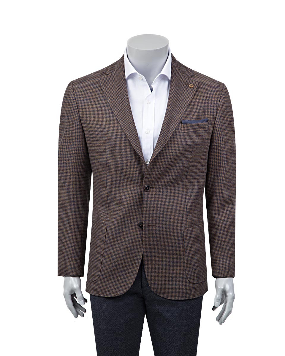 Damat Tween Damat Regular Fit Tarçın Desenli Kumaş Ceket. 1