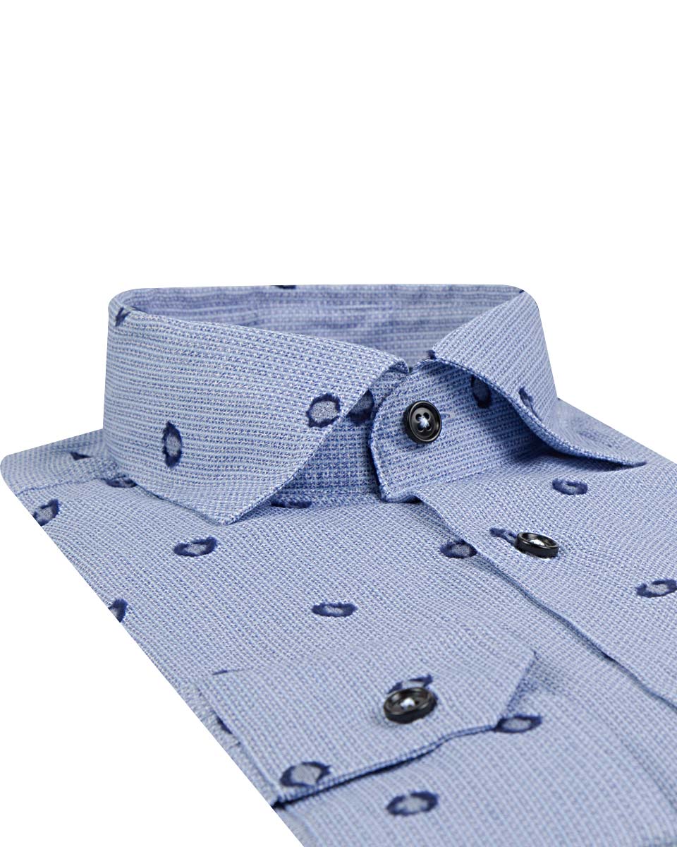 Damat Tween Damat Comfort Mavi Desenli Gömlek. 1