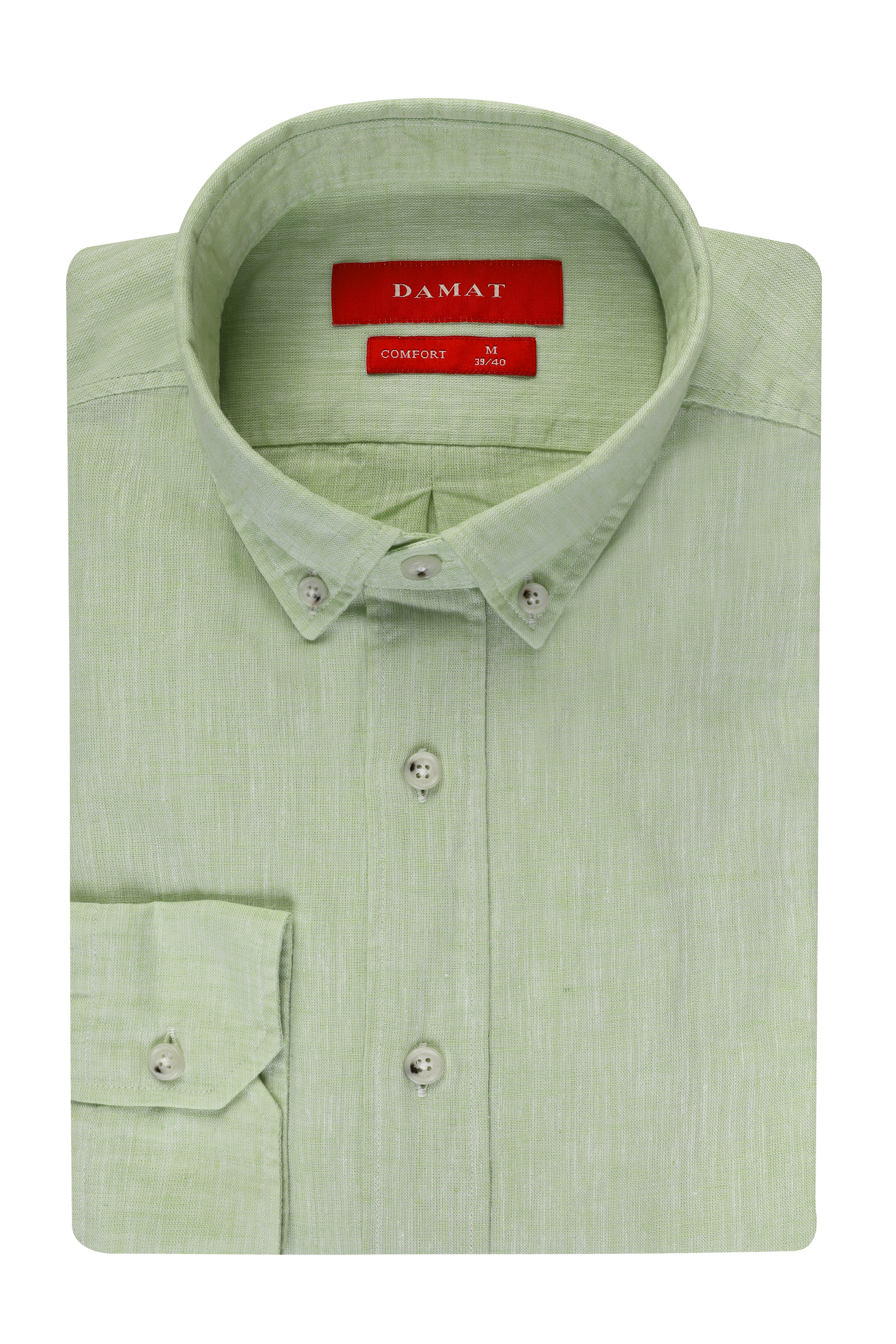 Damat Tween Damat Comfort Yeşil Düz Gömlek. 1