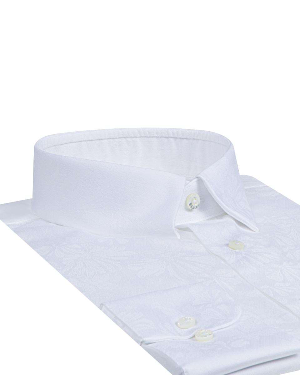 Damat Tween Damat Slim Fit Beyaz Desenli Gömlek. 2
