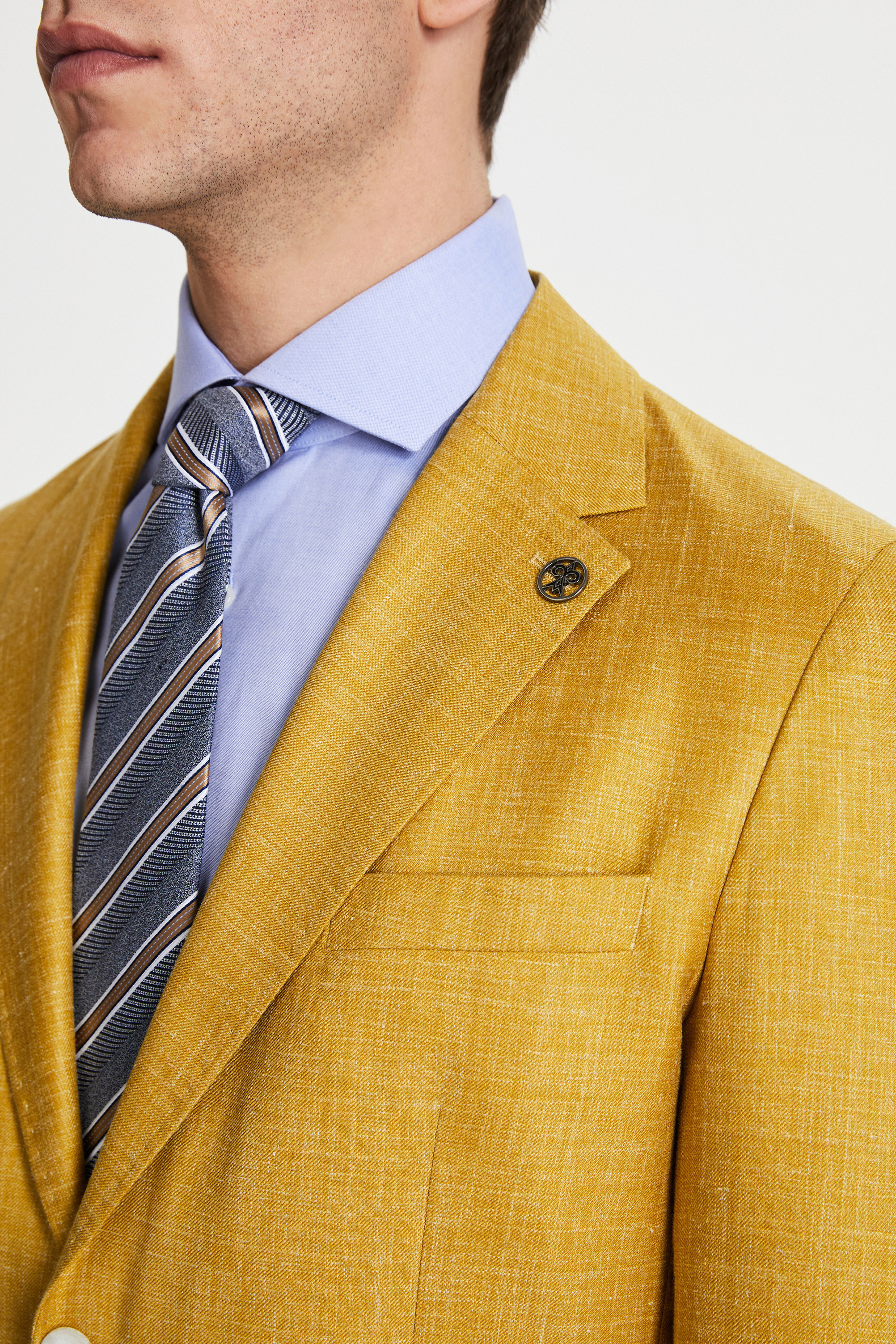 Damat Tween Damat Regular Fit Sarı Loro Piana Kumaş Kumaş Ceket. 2