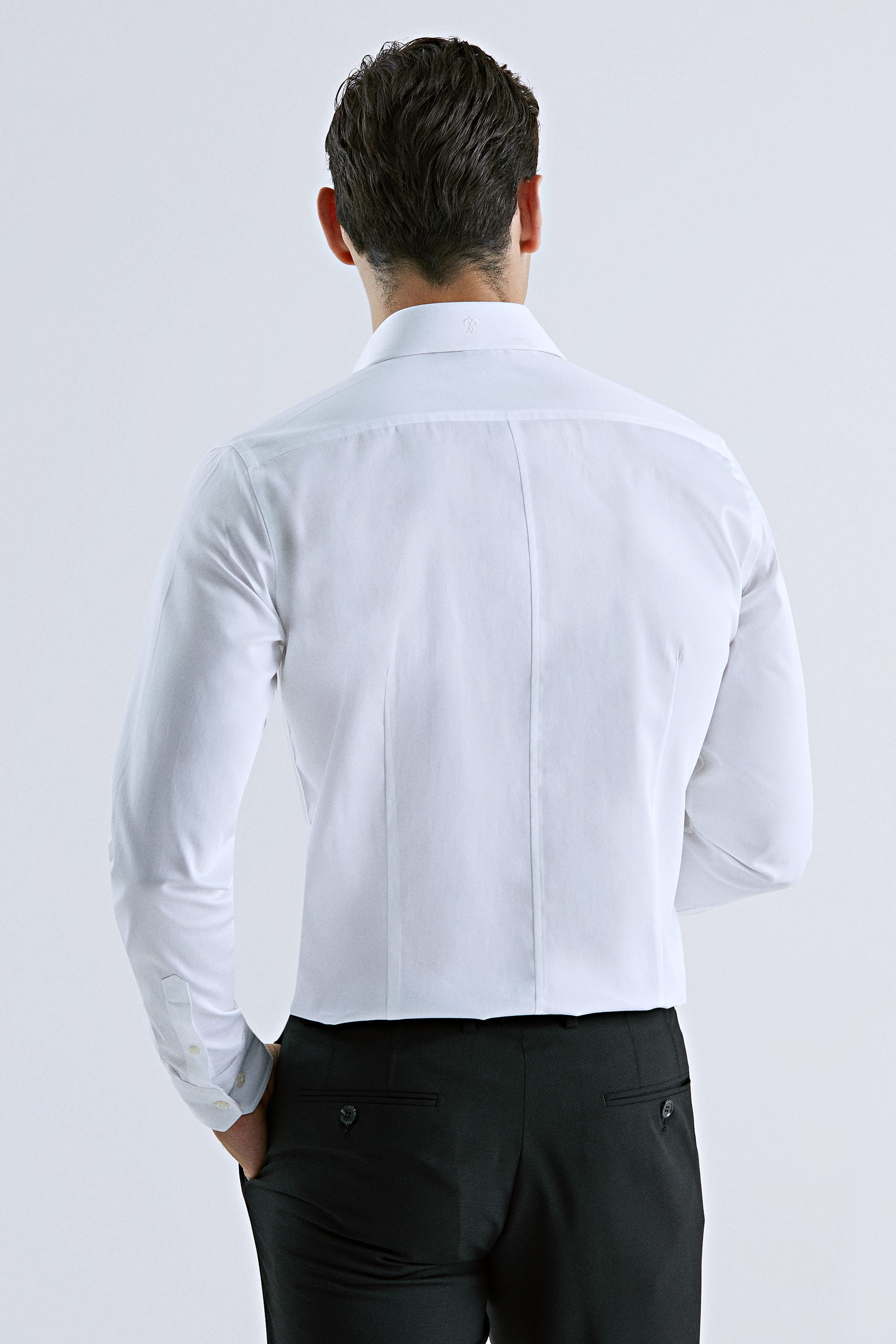 Damat Tween Damat Slim Fit Beyaz Düz Nano Care Gömlek. 4