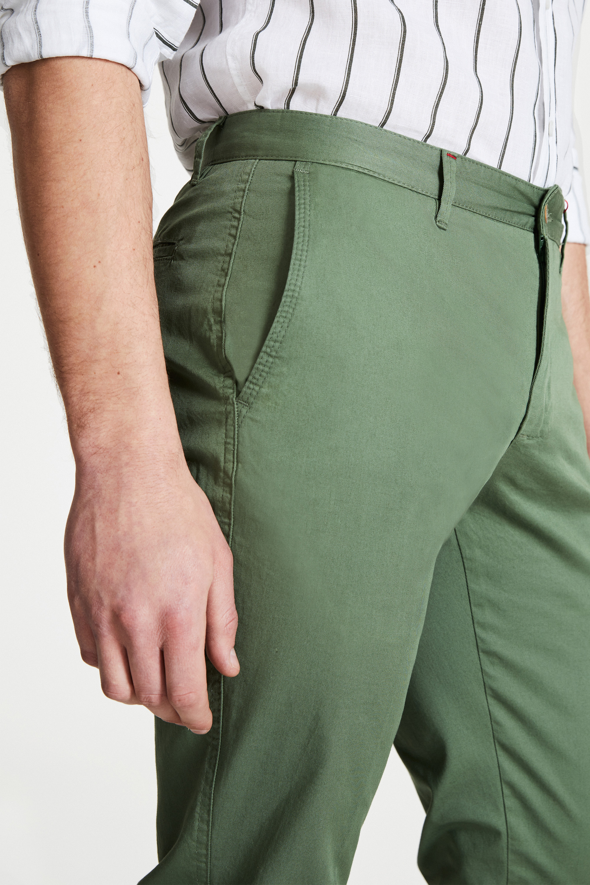 Ds Damat Damat Slim Fit Yeşil Chino Pantolon. 4