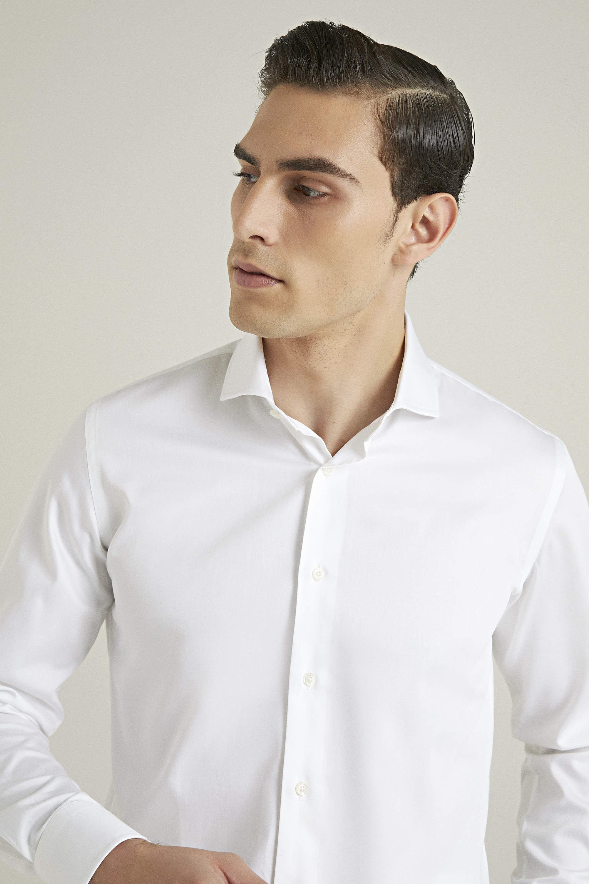 Damat Tween Damat Slim Fit Beyaz Düz Nano Care Gömlek. 2