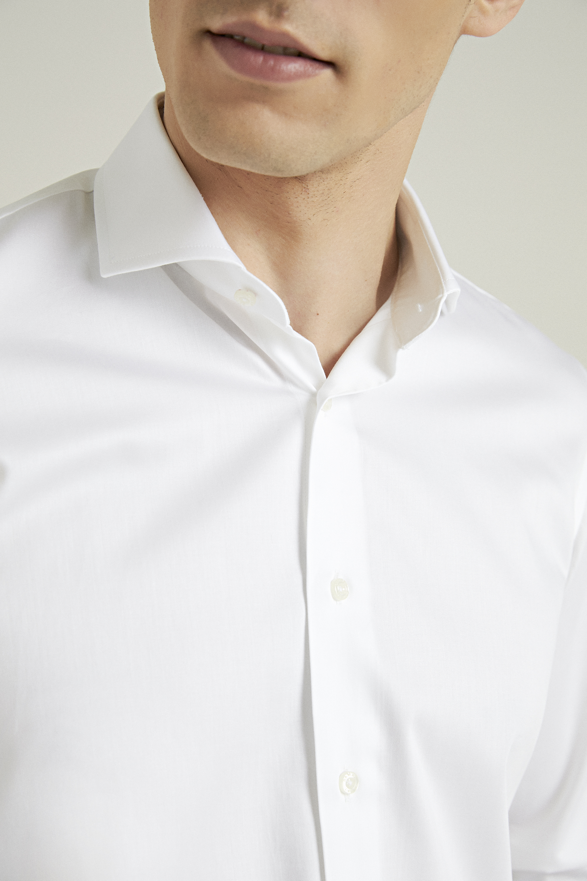 Damat Tween Damat Slim Fit Beyaz Düz Nano Care Gömlek. 3