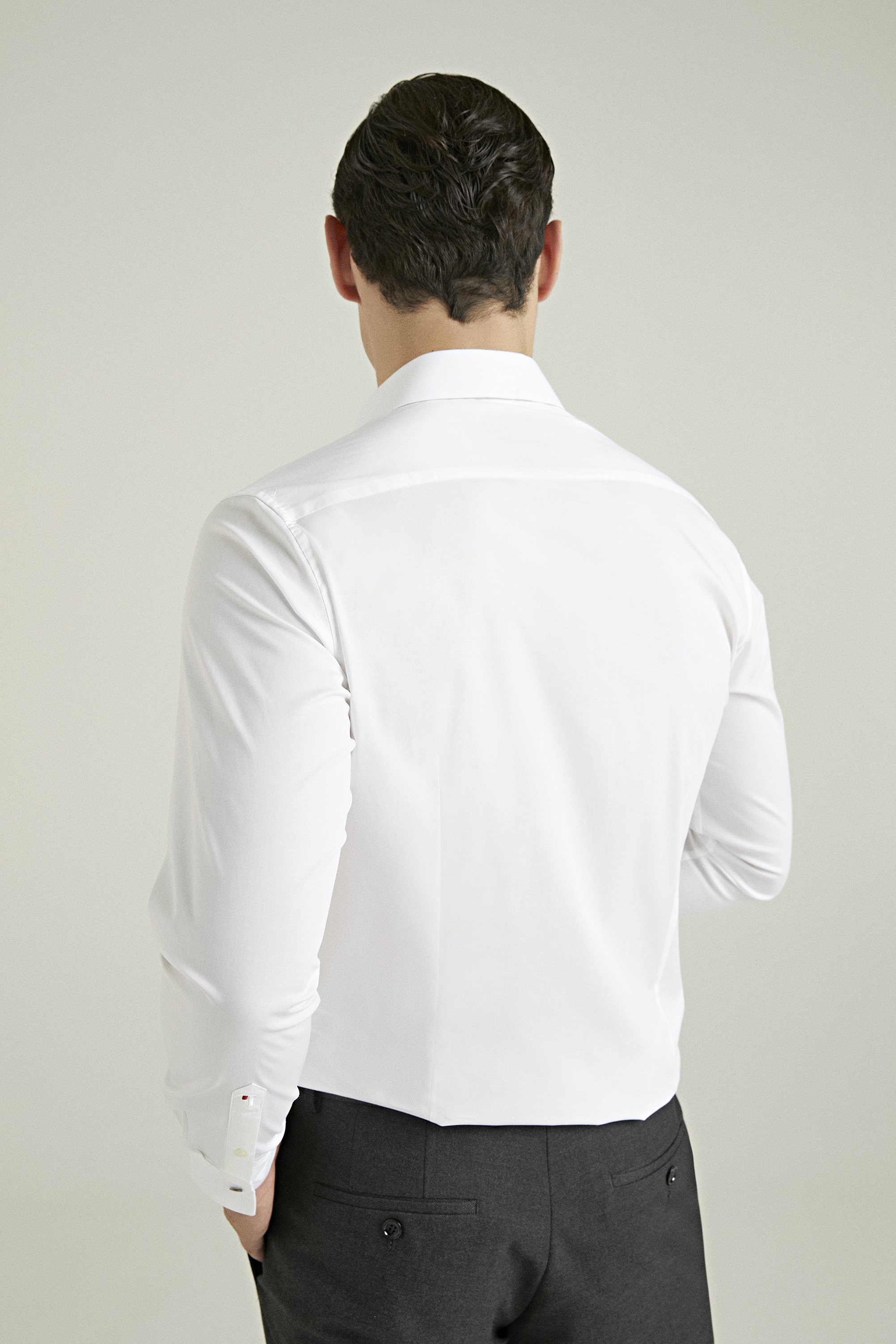 Damat Tween Tween Slim Fit Beyaz Düz Gömlek. 3