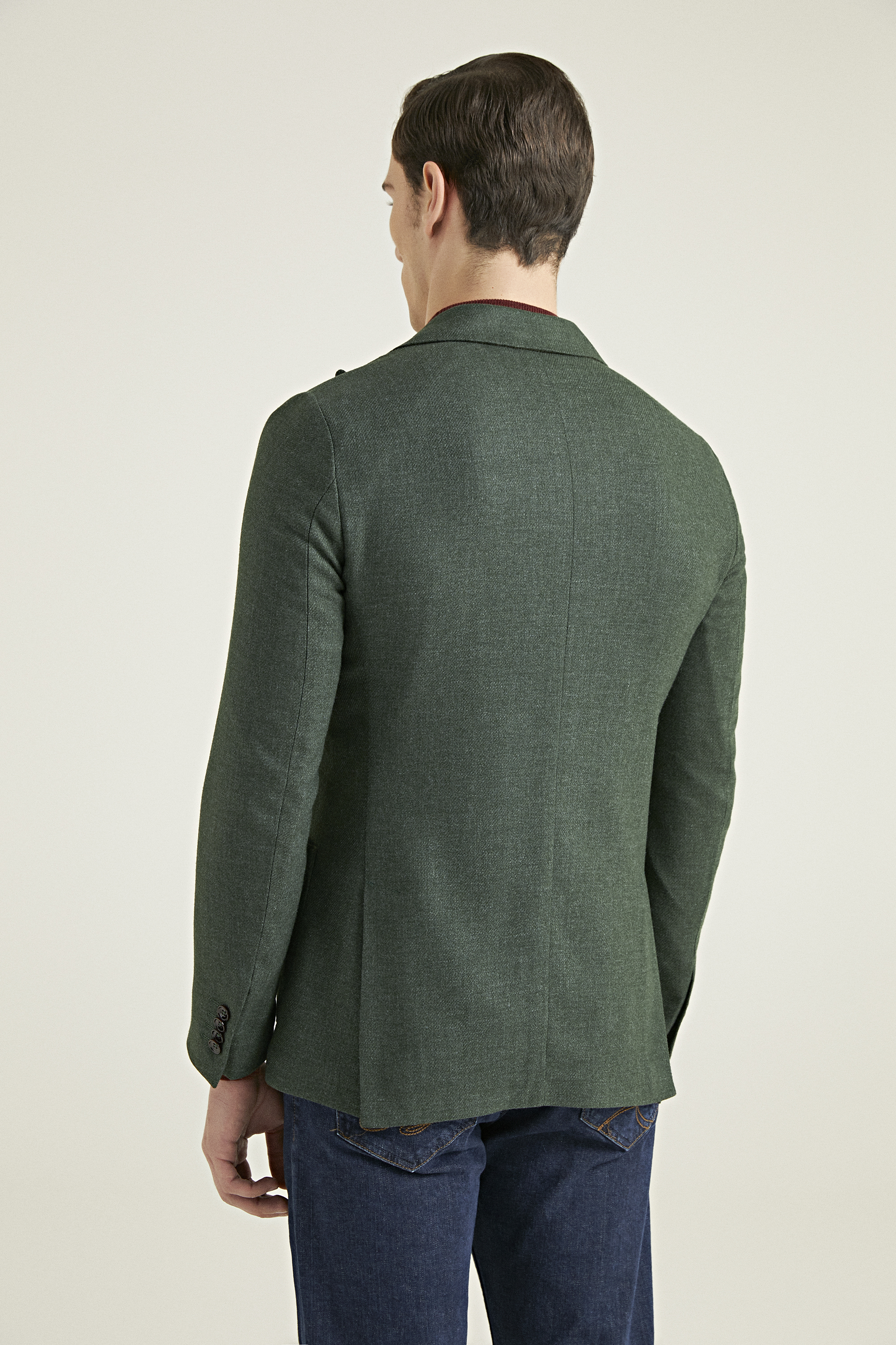 Damat Tween Tween Slim Fit Yeşil Kumaş Ceket. 4