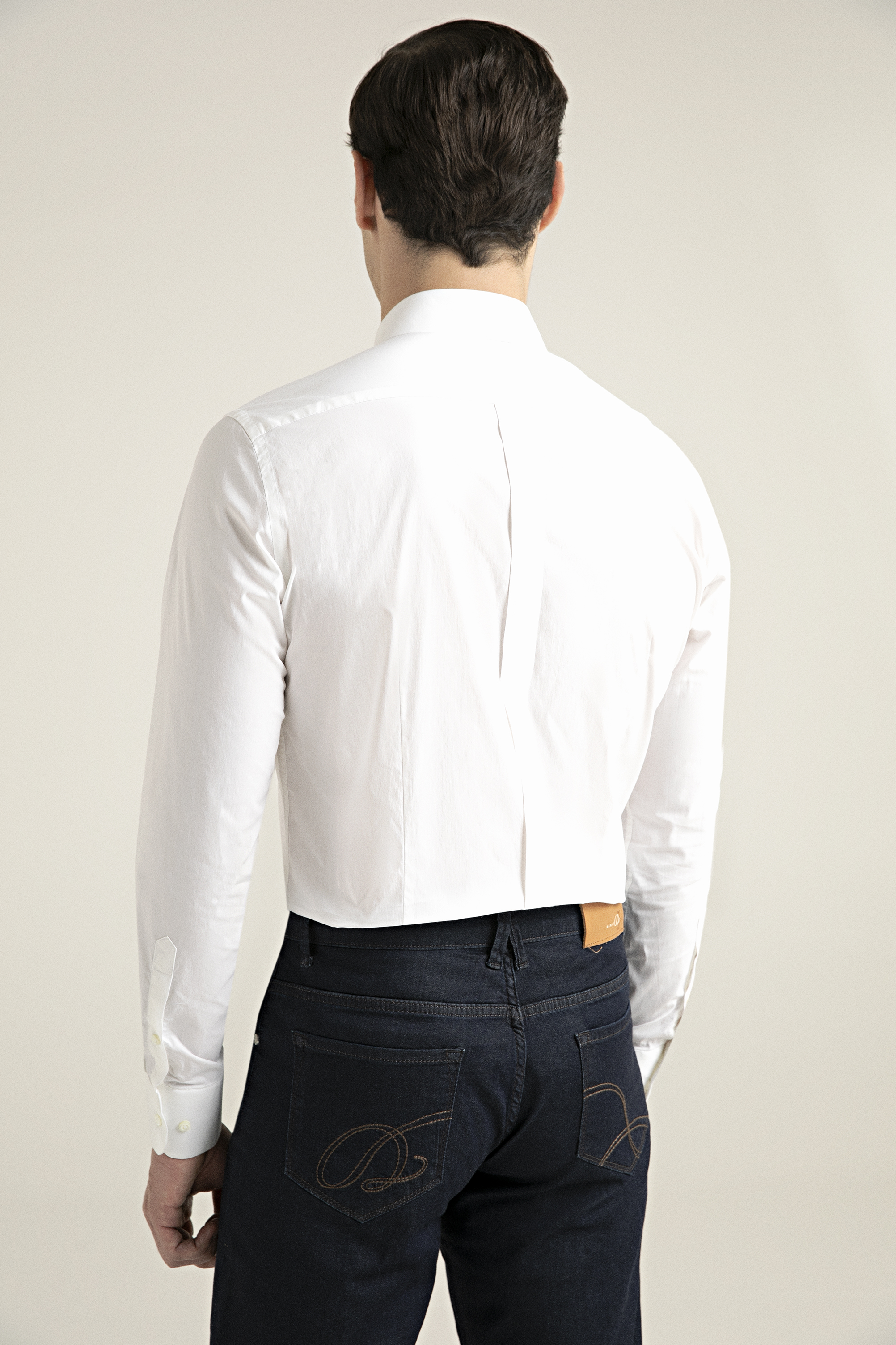 Damat Tween Damat Slim Fit Beyaz Düz Gömlek. 5