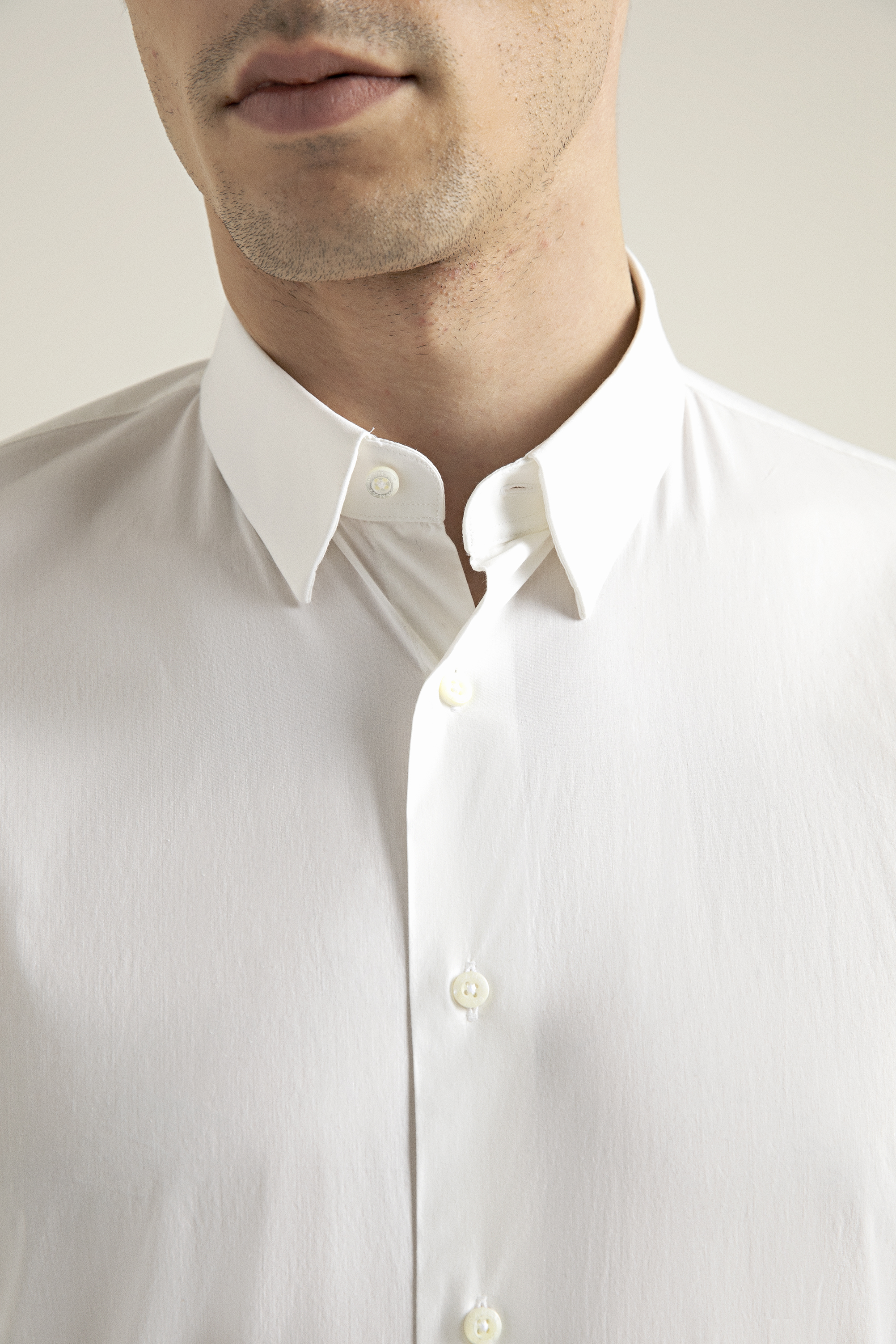 Damat Tween Damat Slim Fit Beyaz Düz Gömlek. 3