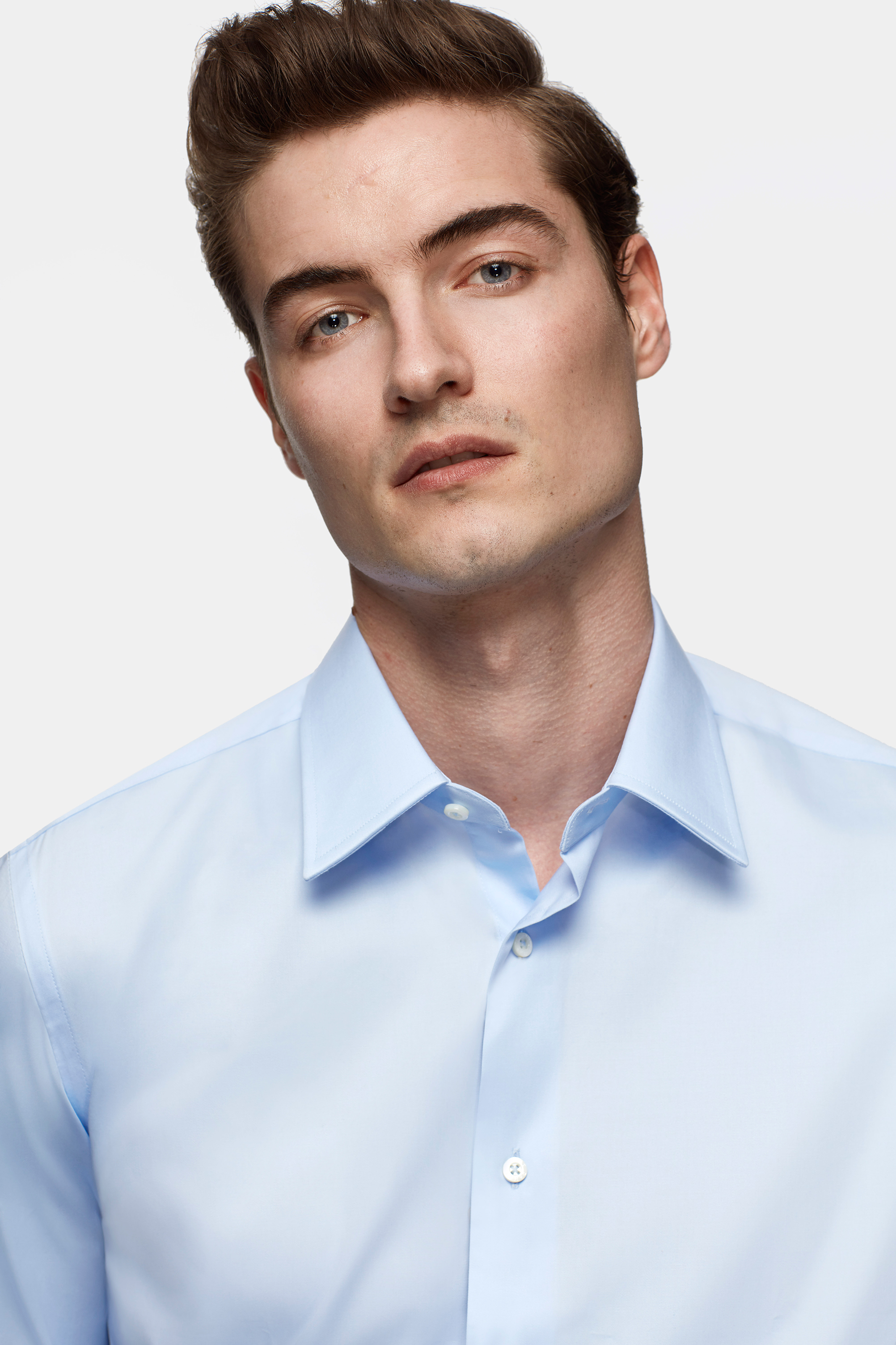 Damat Tween Damat Comfort Mavi Düz Nano Care Gömlek. 1