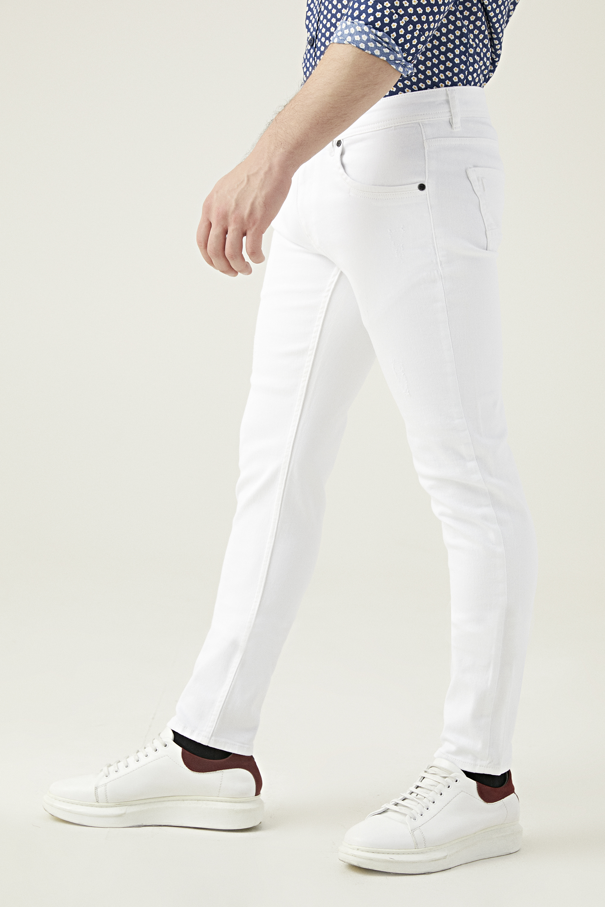 Damat Tween Tween Super Slim Fit Beyaz Denim Pantolon. 1