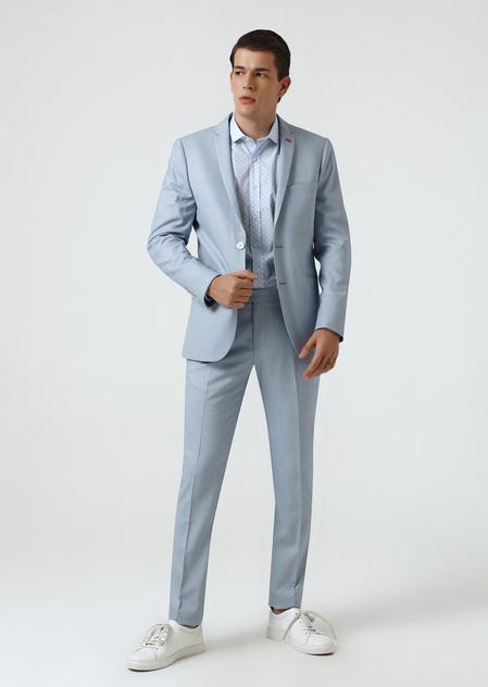 Twn Slim Fit Mavi Düz Takım Elbise - 8681779929130 | D'S Damat