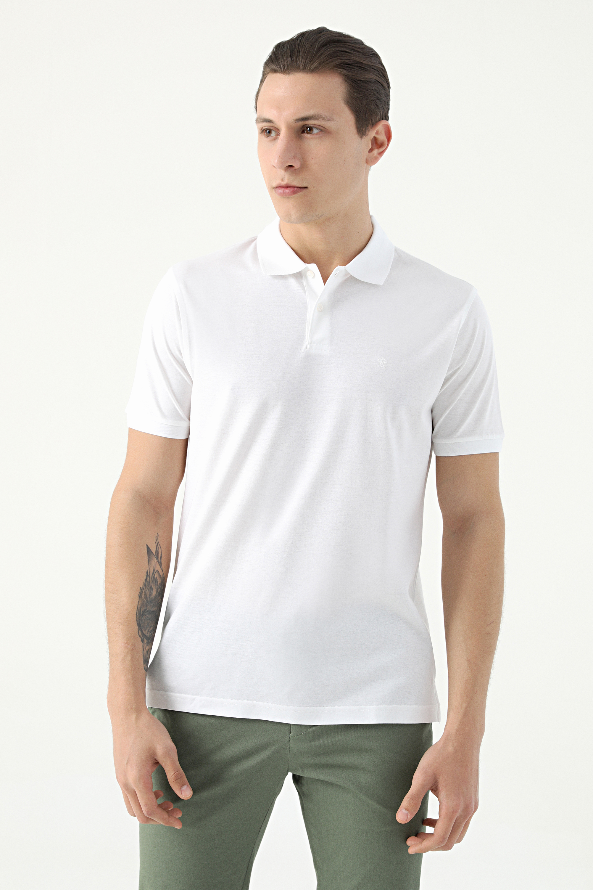 Damat Tween Damat Beyaz 60/2 Merserize T-Shirt. 1