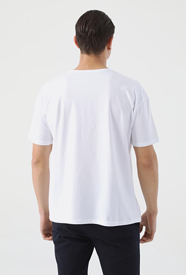 Twn Oversize Beyaz Düz T-shirt