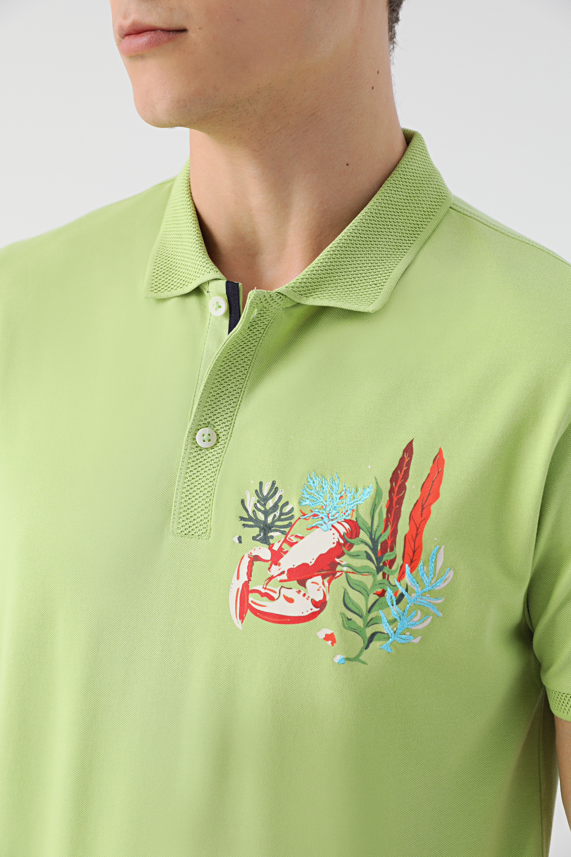 Damat Tween Tween Yeşil Nakışlı %100 Pamuk T-Shirt. 3