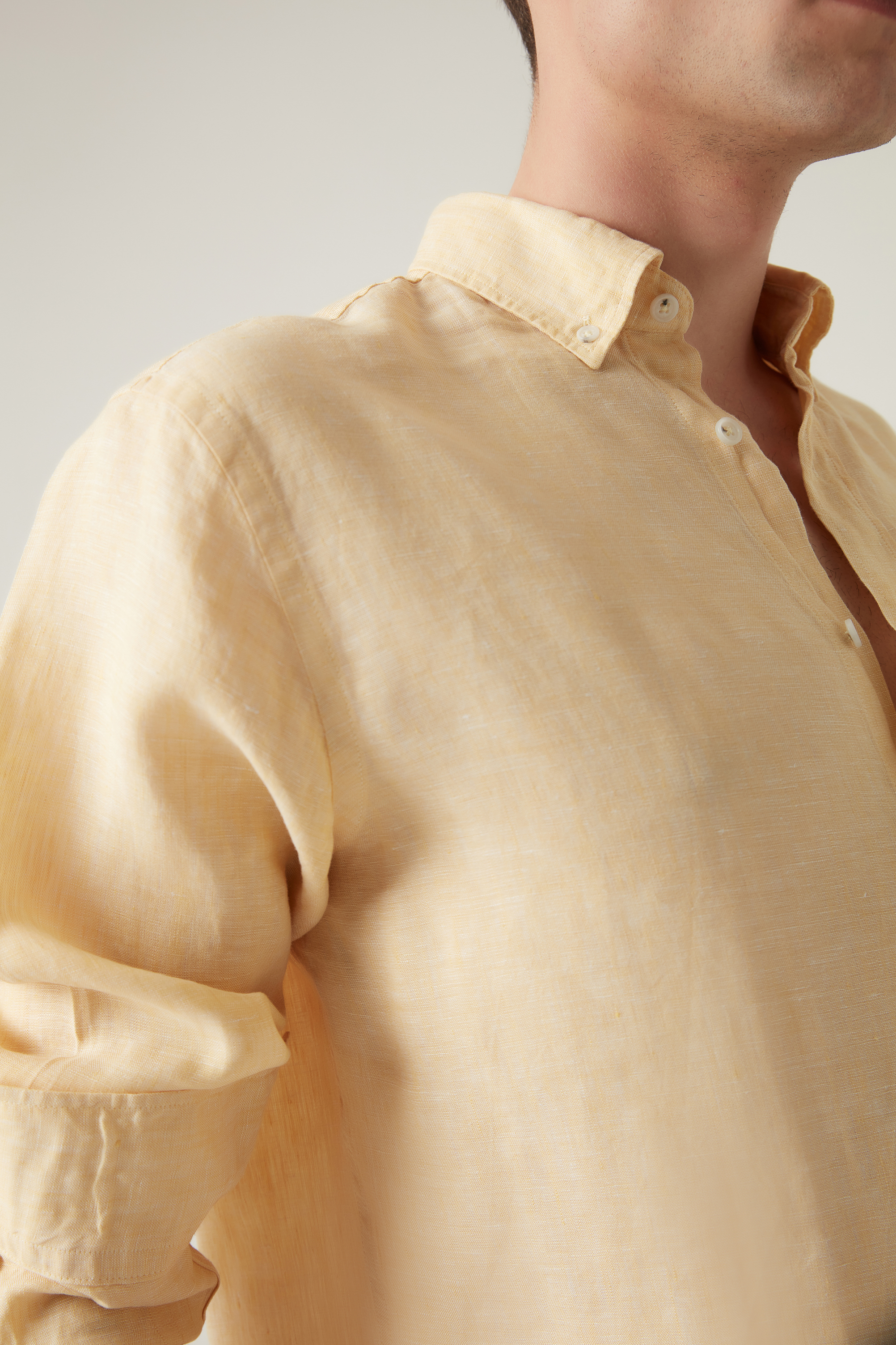 Damat Tween Damat Comfort Sarı Düz Gömlek. 3