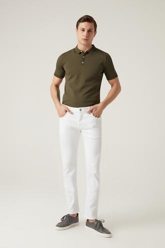Damat Slim Fit Beyaz Denim Pantolon - 8682365216597 | Damat Tween
