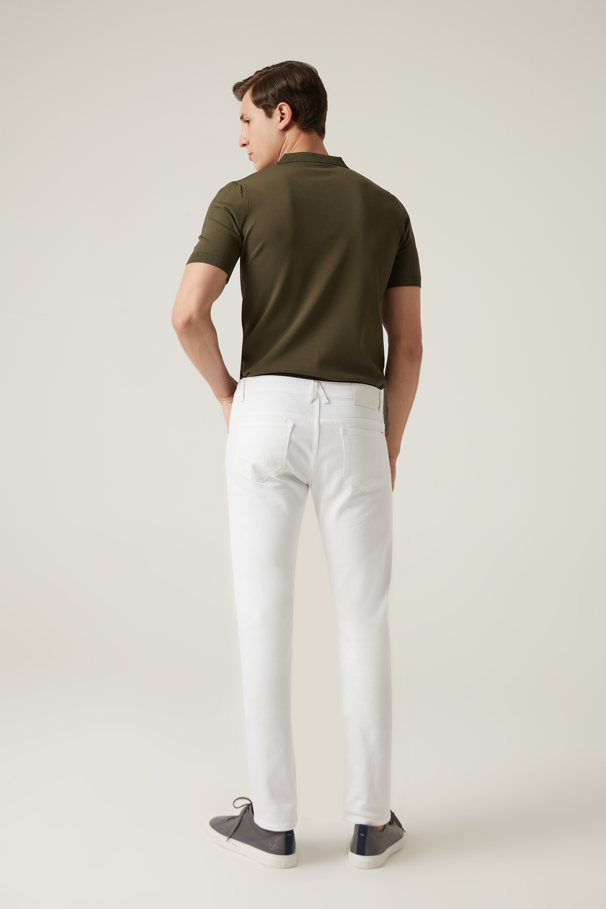 Damat Tween Damat Slim Fit Beyaz Denim Pantolon. 5