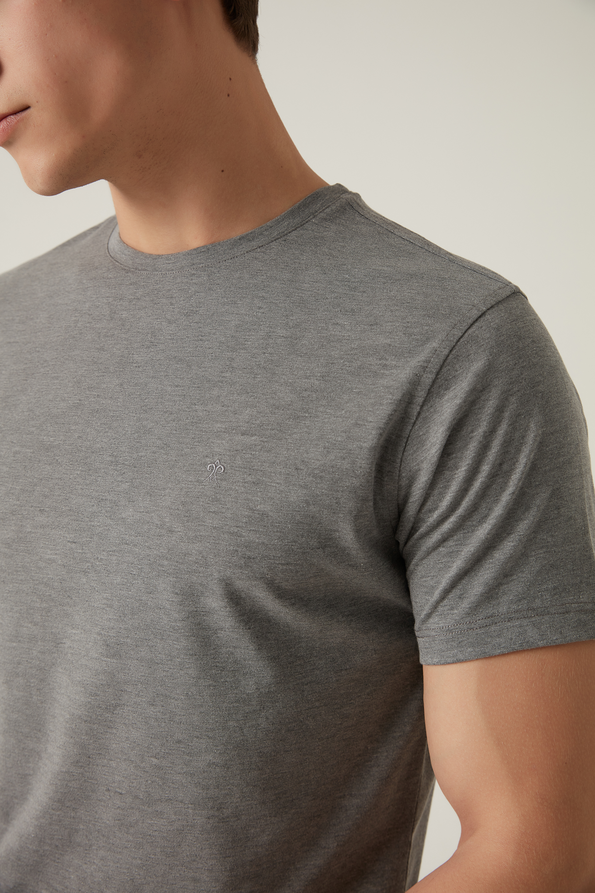 Damat Tween Damat Gri %100 Pamuk T-Shirt. 3